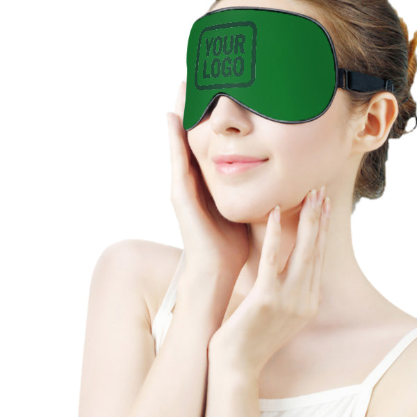Maßgeschneidertes Smaragdgrün Moosgrün Schlafmaske
