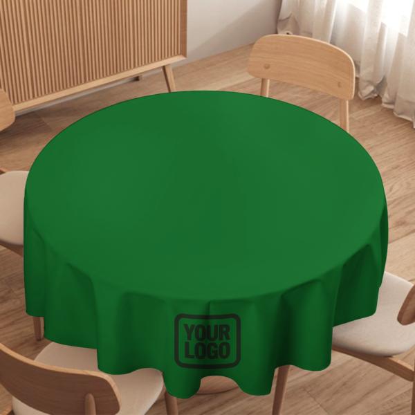 Tovaglia rotonda verde smeraldo su misura, verde abete