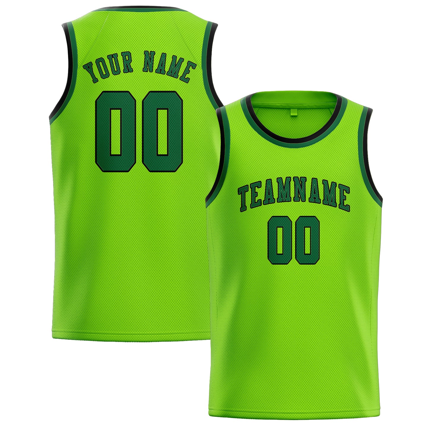 Benutzerdefiniertes Professionelles Smaragdgrün Moosgrün Basketballtrikot