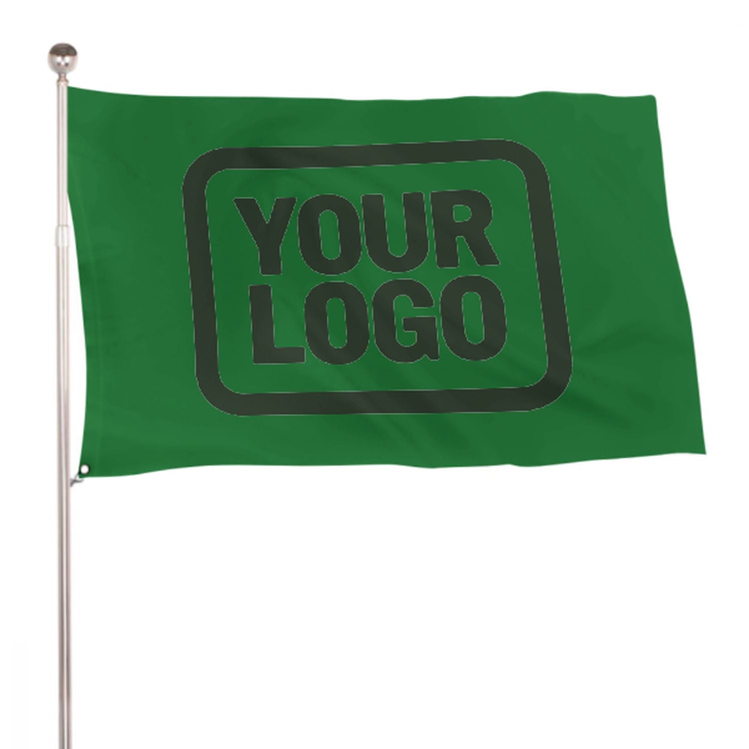 Maßgeschneidertes Smaragdgrün Tannengrün Flagge