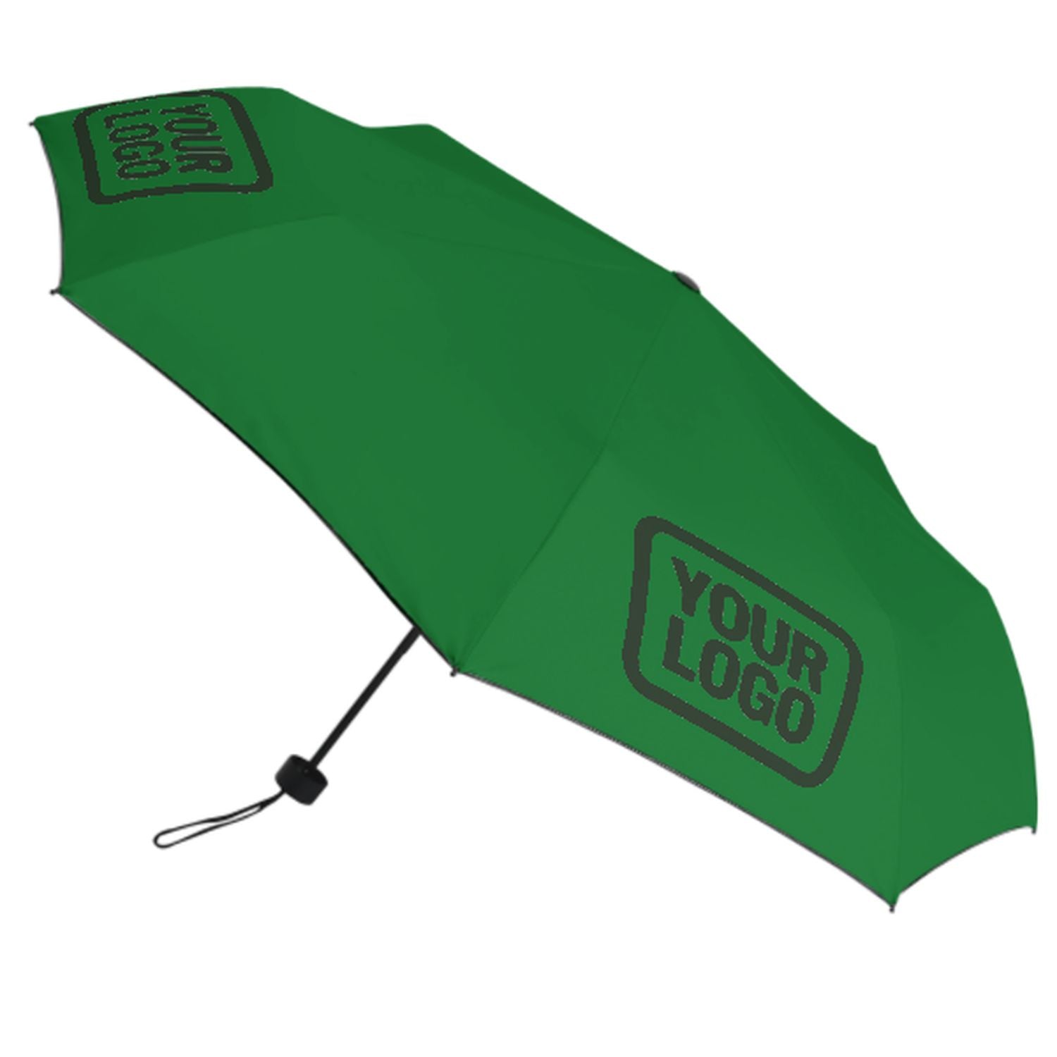 Maßgeschneidertes Smaragdgrün Tannengrün Automatik-Regenschirm