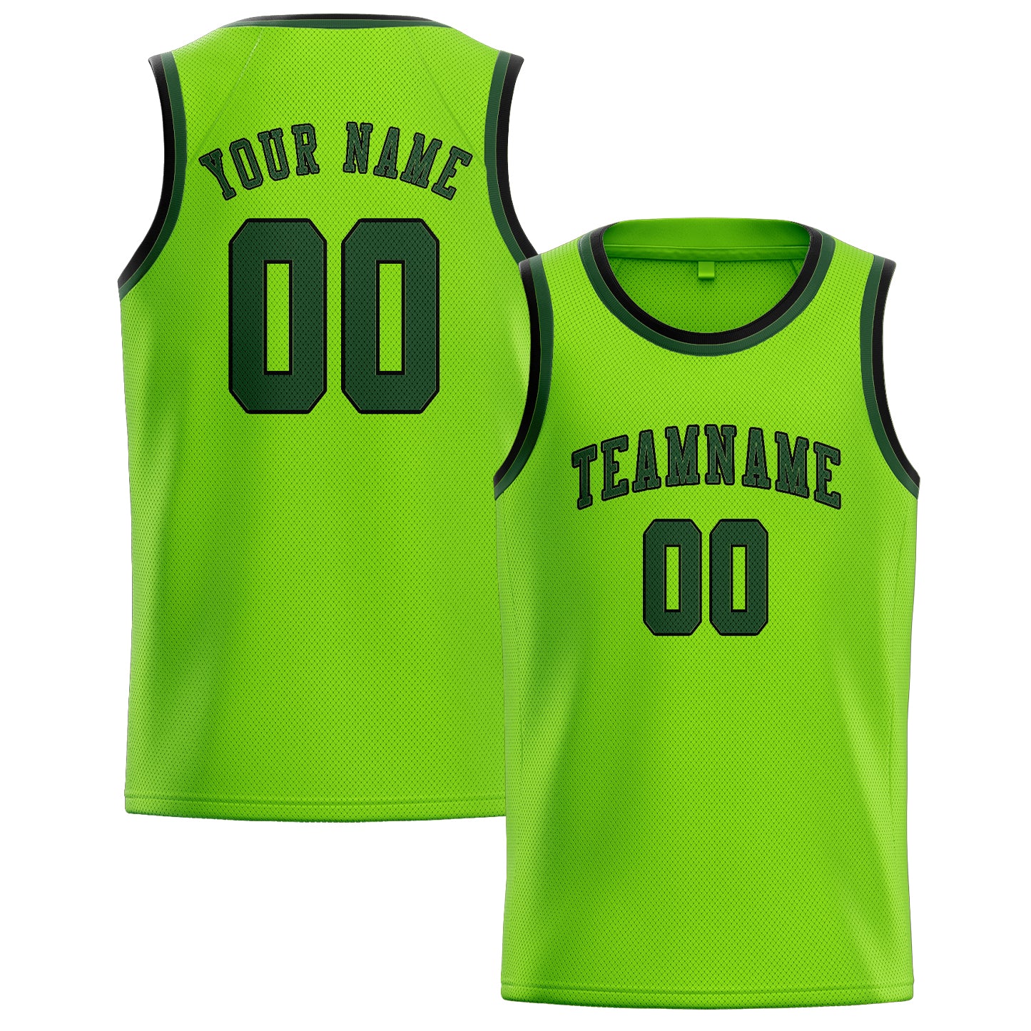 Benutzerdefiniertes Professionelles Smaragdgrün Tannengrün Basketballtrikot