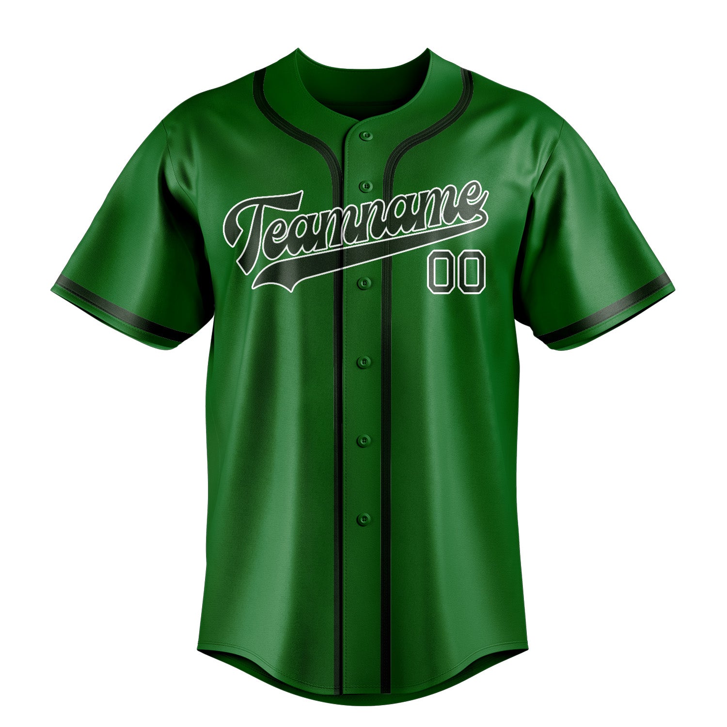 Benutzerdefiniertes Professionelles Smaragdgrün Tannengrün Baseballtrikot