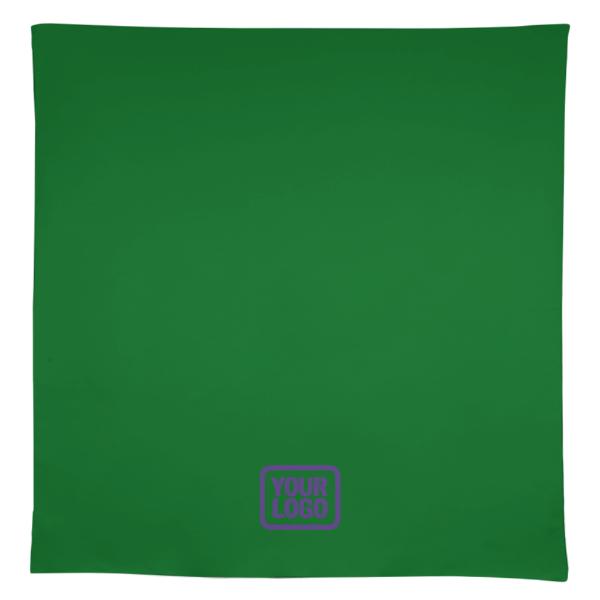 Tovaglia quadrata personalizzata verde smeraldo viola