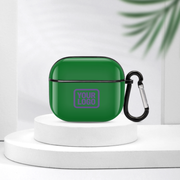 Maßgeschneidertes Smaragdgrün Lavendel AirPods-Hülle (3. Generation)