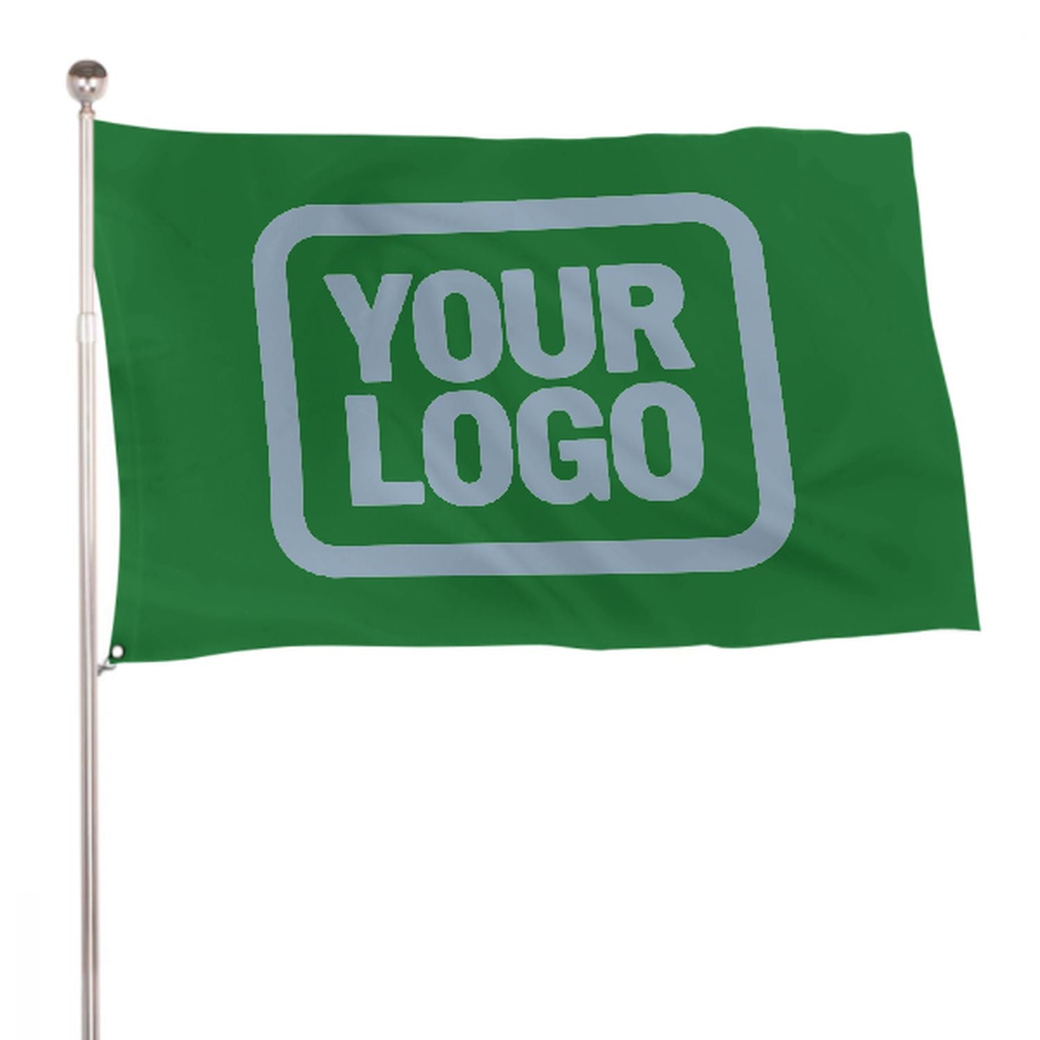 Maßgeschneidertes Smaragdgrün Hellblau Flagge
