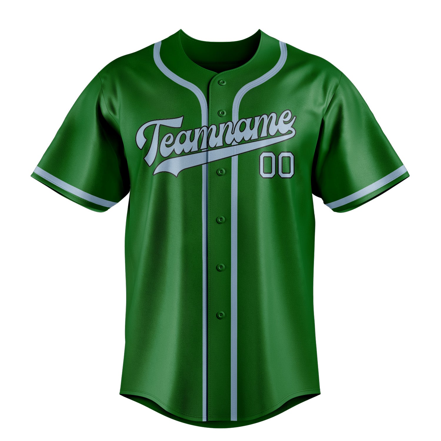 Benutzerdefiniertes Professionelles Smaragdgrün Hellblau Baseballtrikot