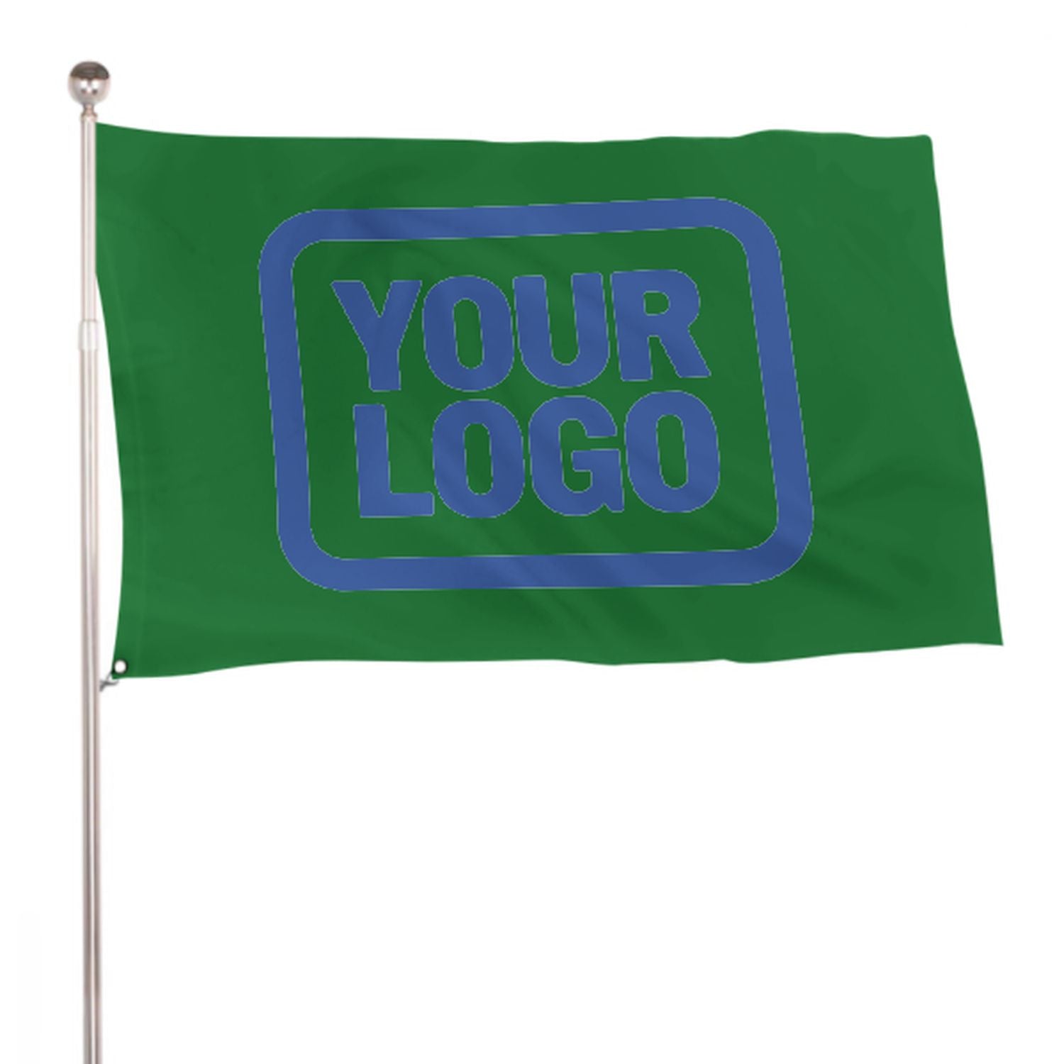 Maßgeschneidertes Smaragdgrün Himmelblau Flagge
