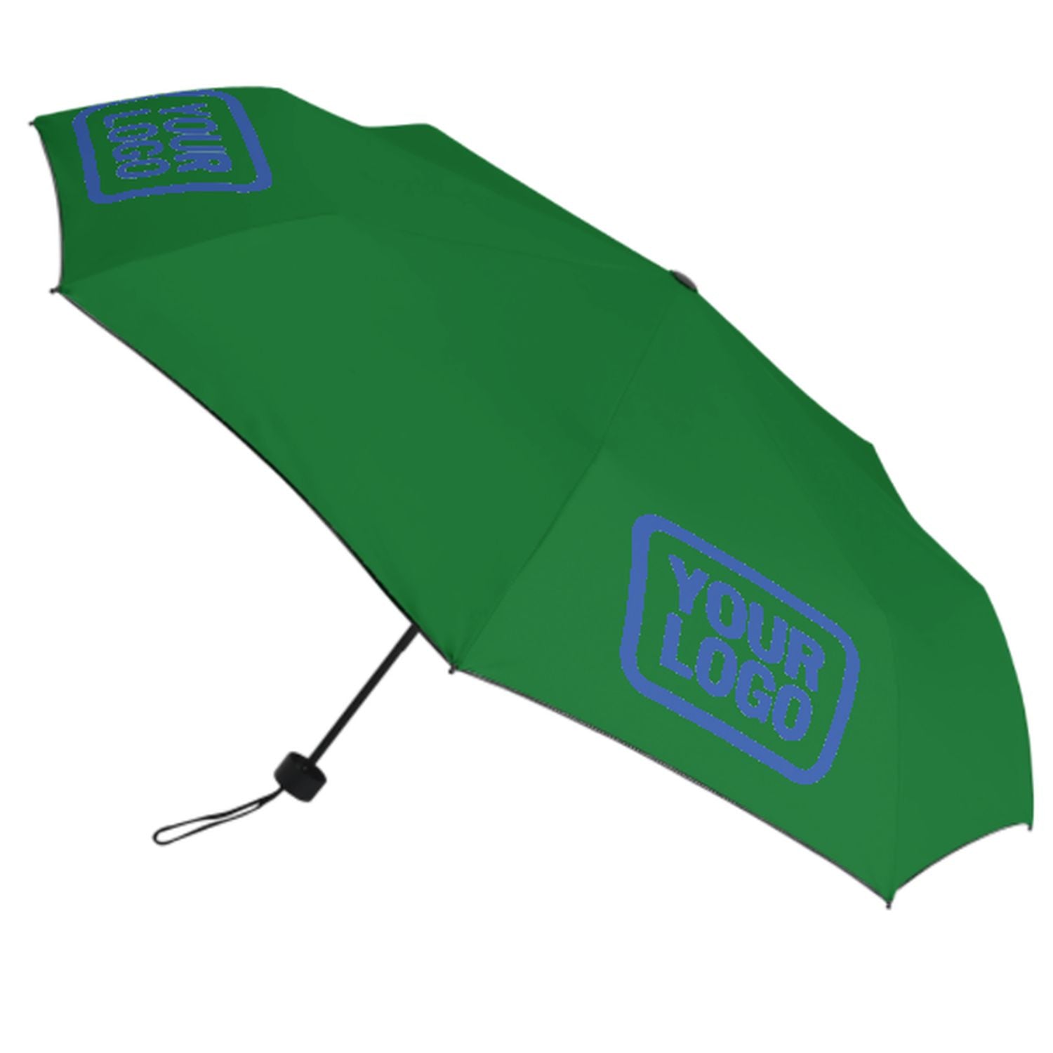 Maßgeschneidertes Smaragdgrün Himmelblau Automatik-Regenschirm