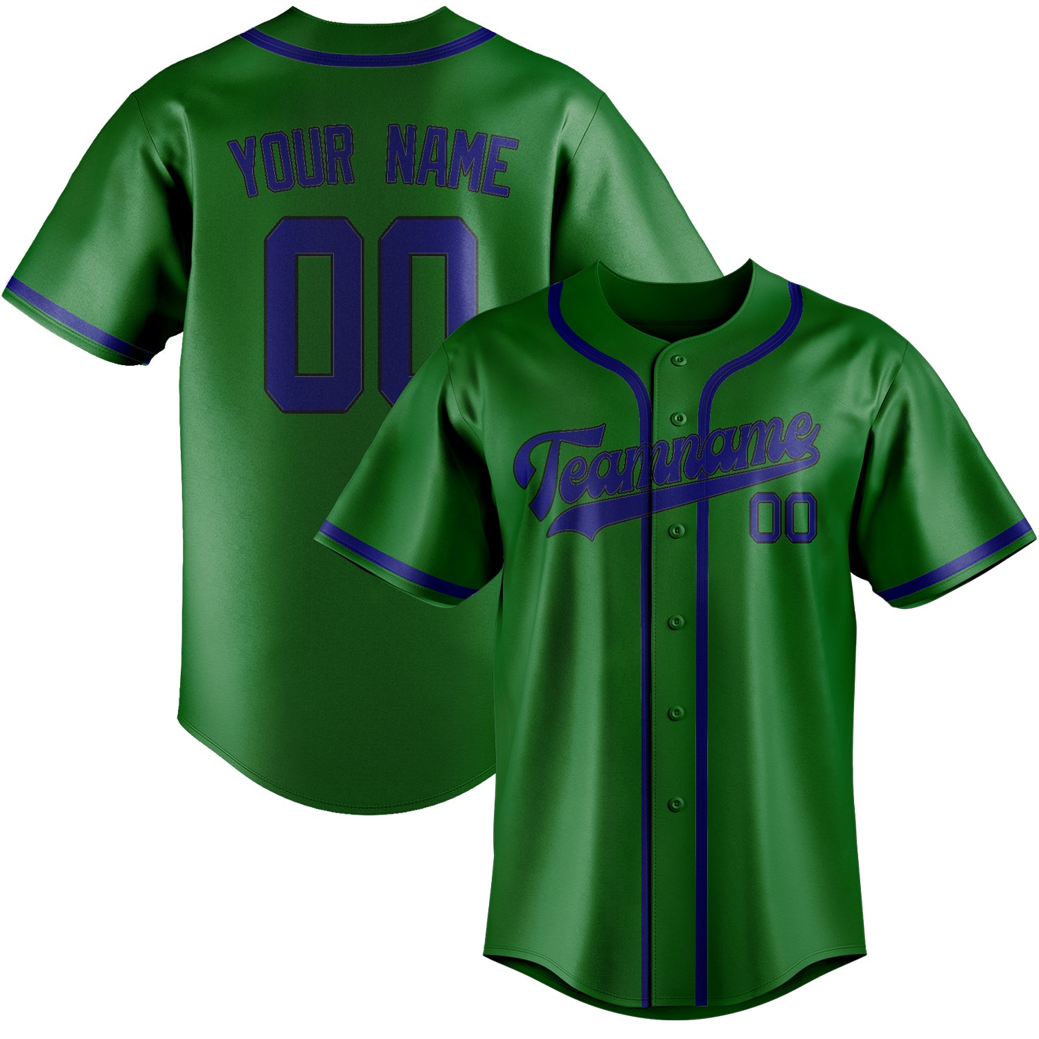 Benutzerdefiniertes Professionelles Smaragdgrün Himmelblau Baseballtrikot