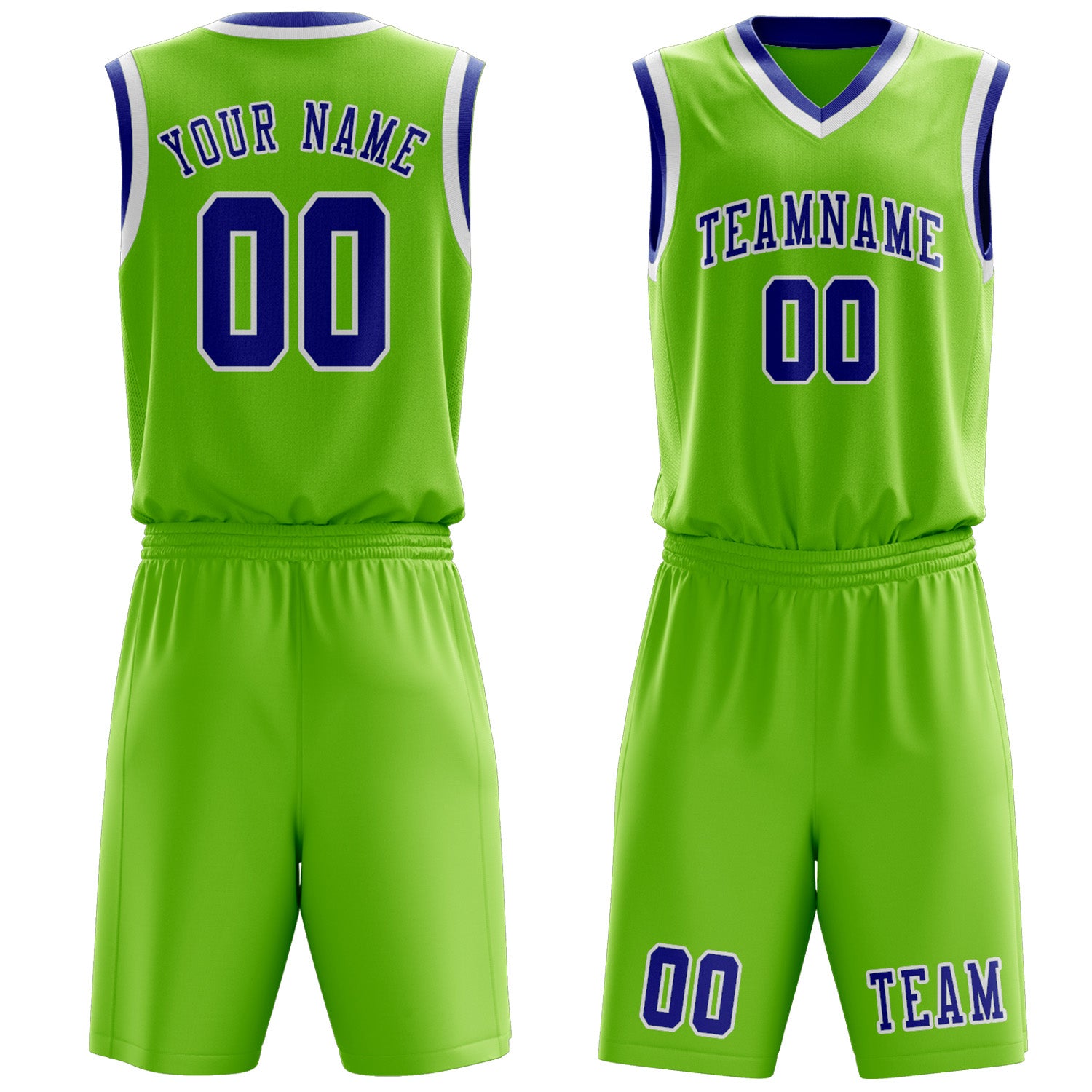 Benutzerdefiniertes Professionelles Smaragdgrün Himmelblau Basketballtrikot-Set