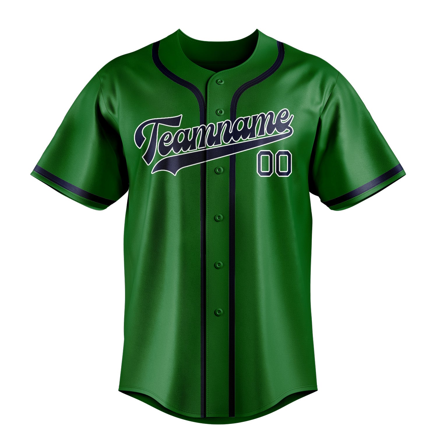 Benutzerdefiniertes Professionelles Smaragdgrün Marineblau Baseballtrikot