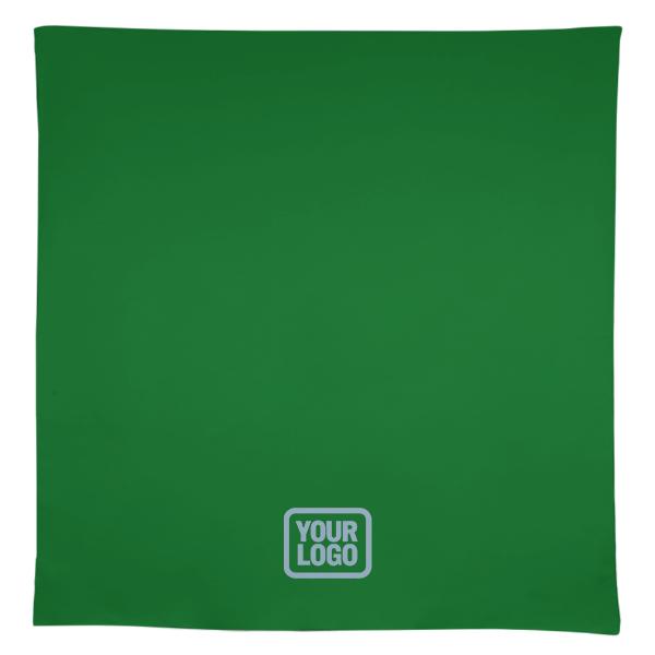 Tovaglia quadrata personalizzata color verde smeraldo e blu acciaio