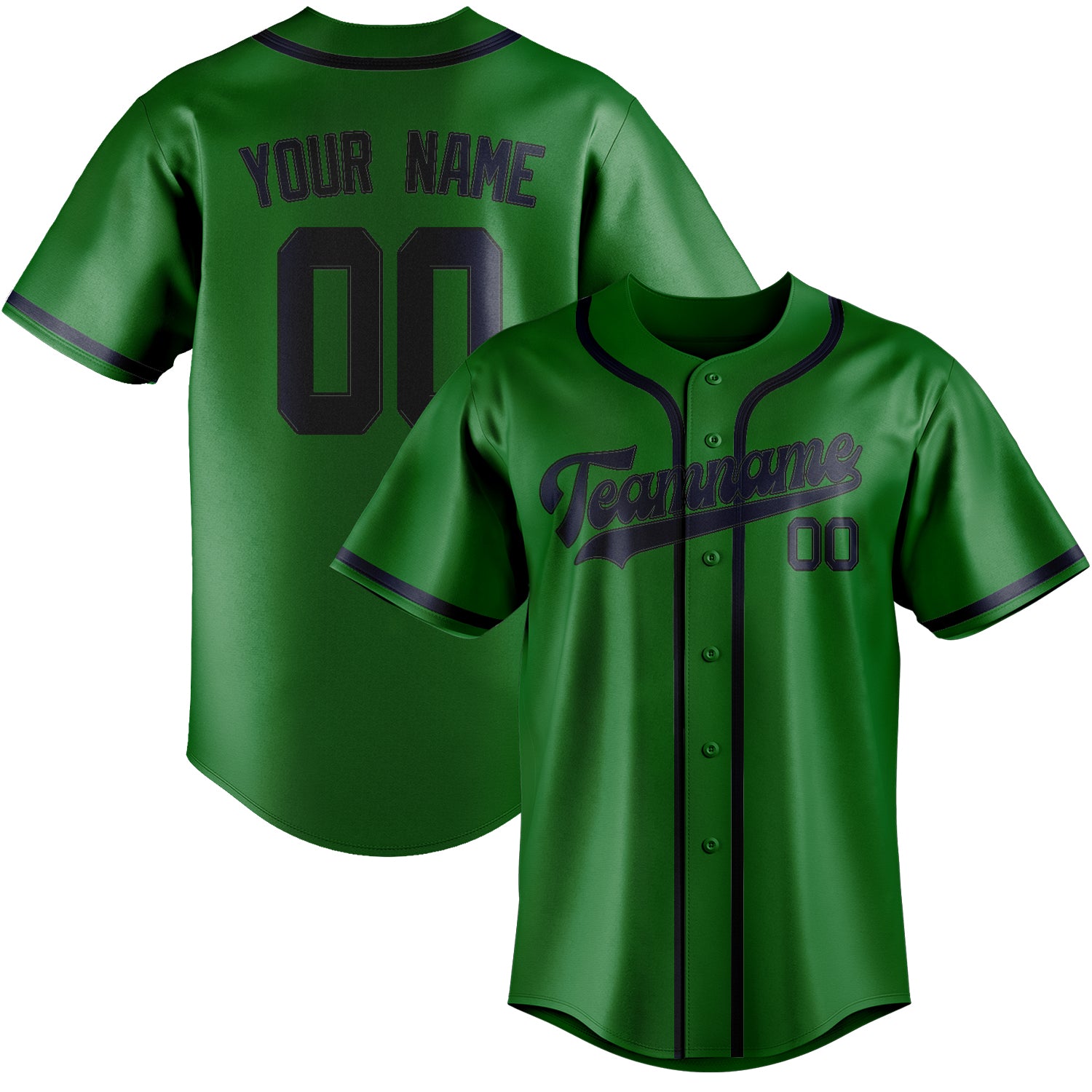 Benutzerdefiniertes Professionelles Smaragdgrün Stahlblau Baseballtrikot