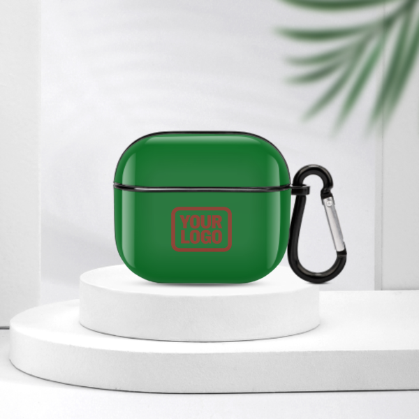 Maßgeschneidertes Smaragdgrün Korallenrot AirPods-Hülle (3. Generation)