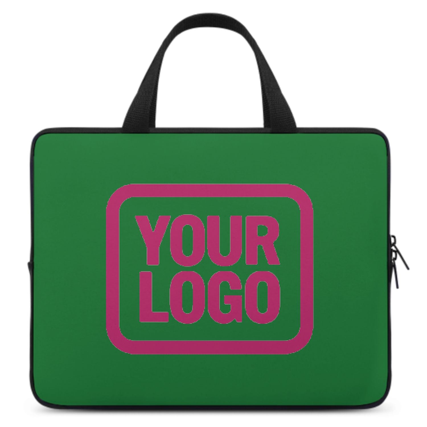 Maßgeschneidertes Smaragdgrün Pink Laptop Tasche