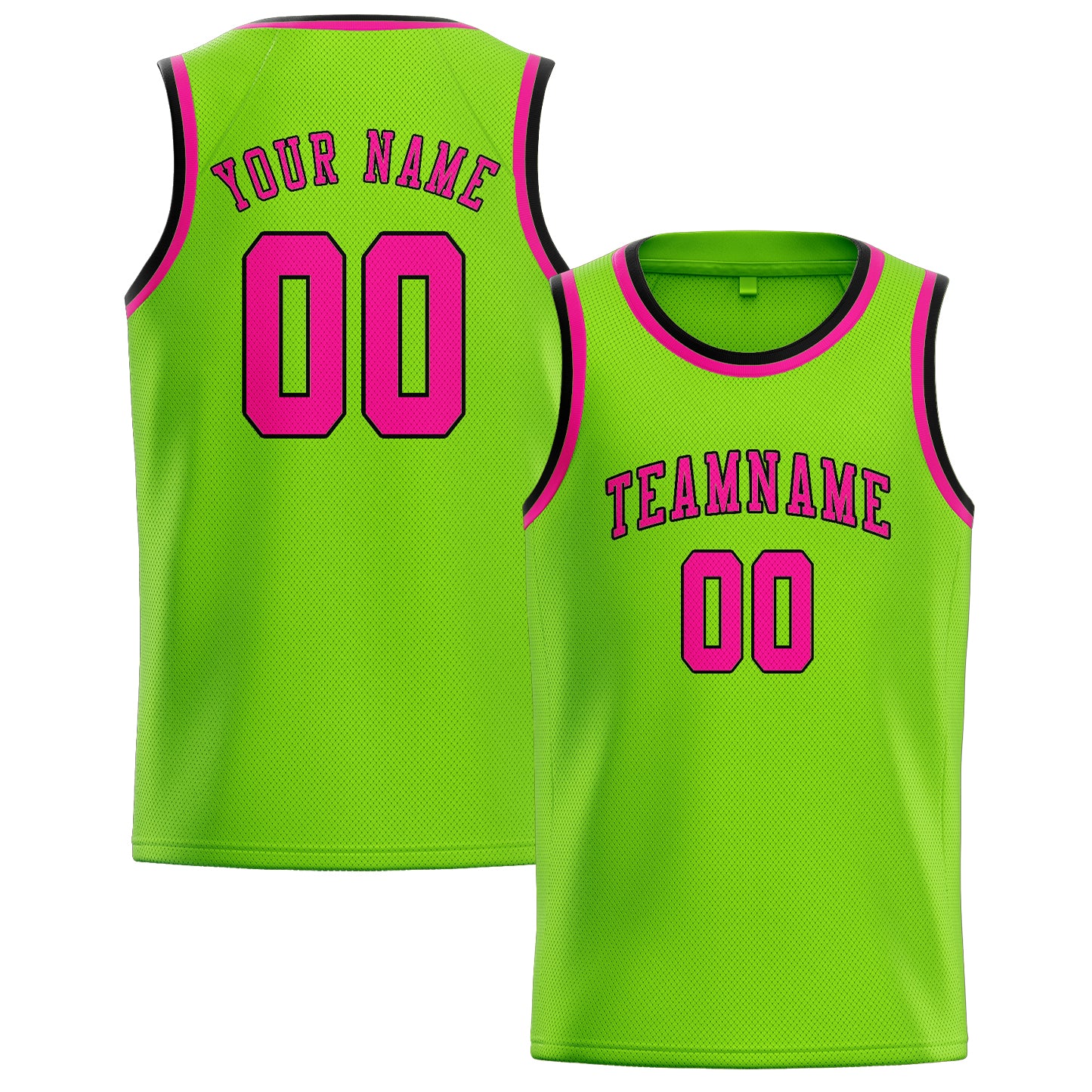 Benutzerdefiniertes Professionelles Smaragdgrün Rosarot Basketballtrikot