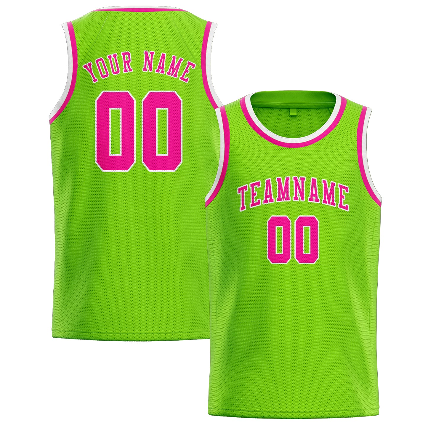 Benutzerdefiniertes Professionelles Smaragdgrün Rosarot Basketballtrikot