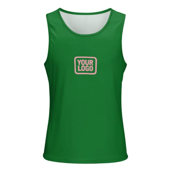 Maßgeschneidertes Smaragdgrün Rosa Herren Tanktop