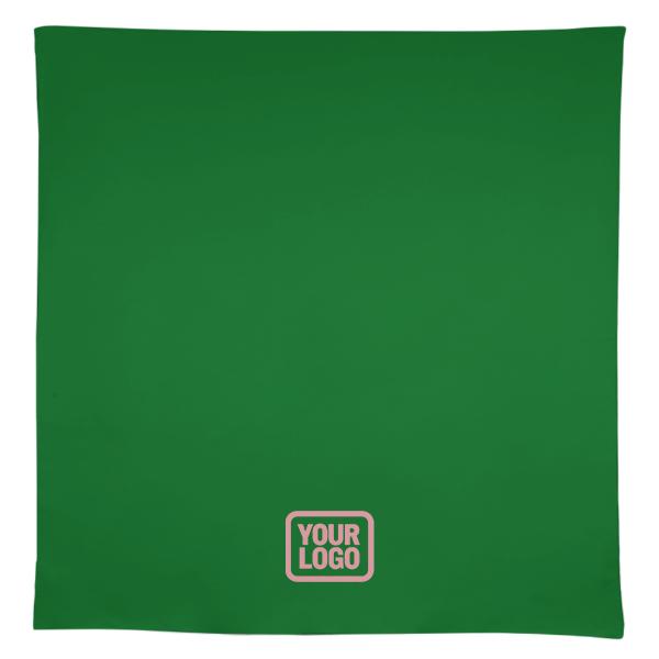 Tovaglia quadrata rosa verde smeraldo personalizzata