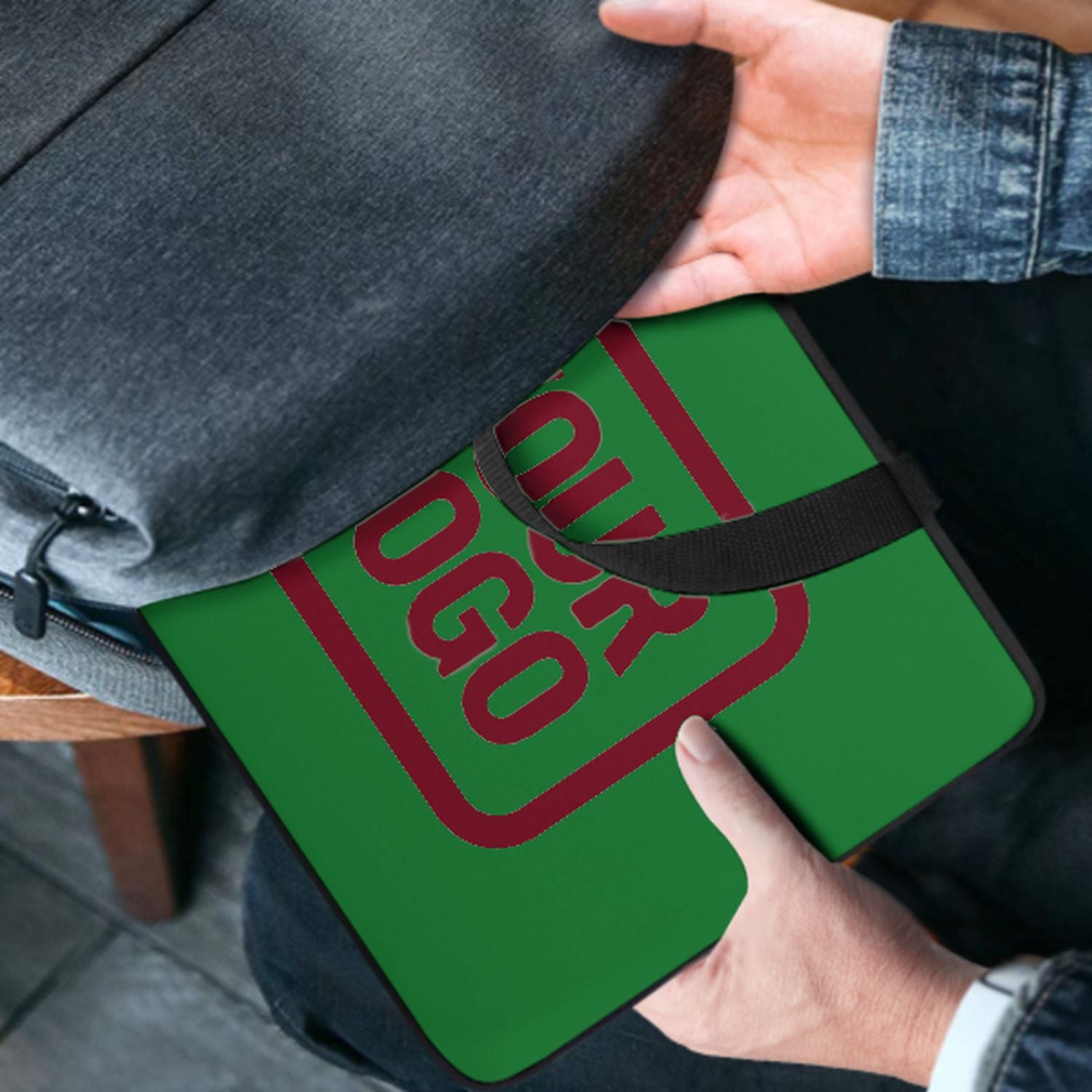 Maßgeschneidertes Smaragdgrün Crimson Red Laptop Tasche