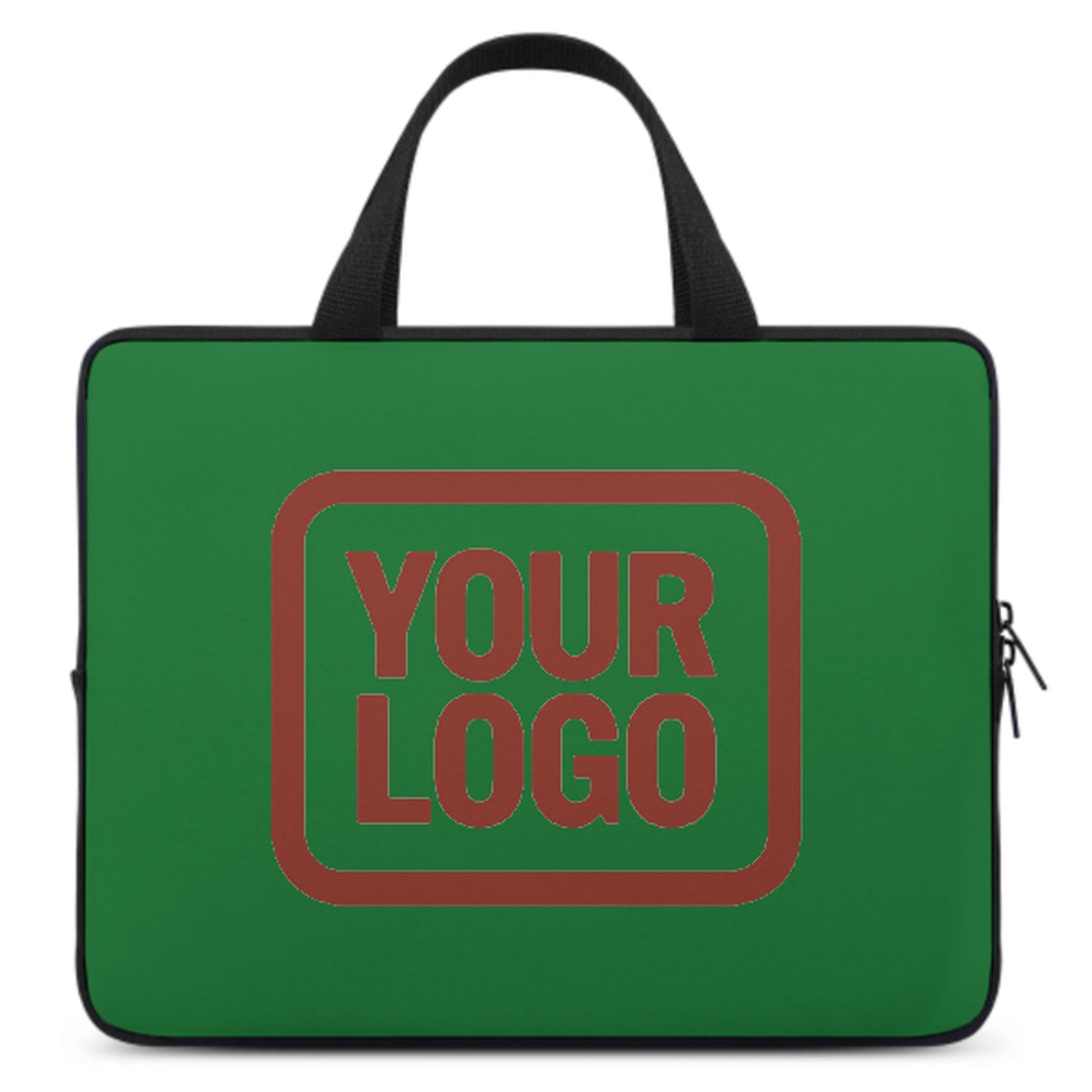 Maßgeschneidertes Smaragdgrün Coral Red Laptop Tasche