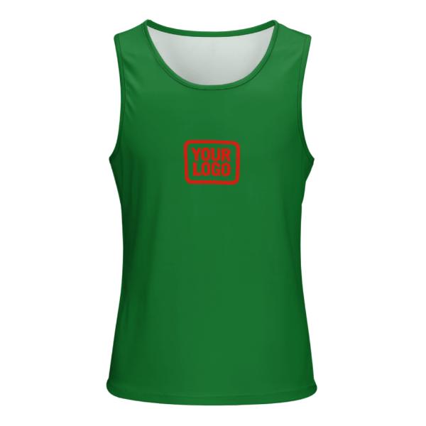 Maßgeschneidertes Smaragdgrün Orangerot Herren Tanktop