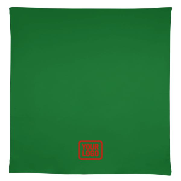 Tovaglia quadrata personalizzata color verde smeraldo e rosso corallo
