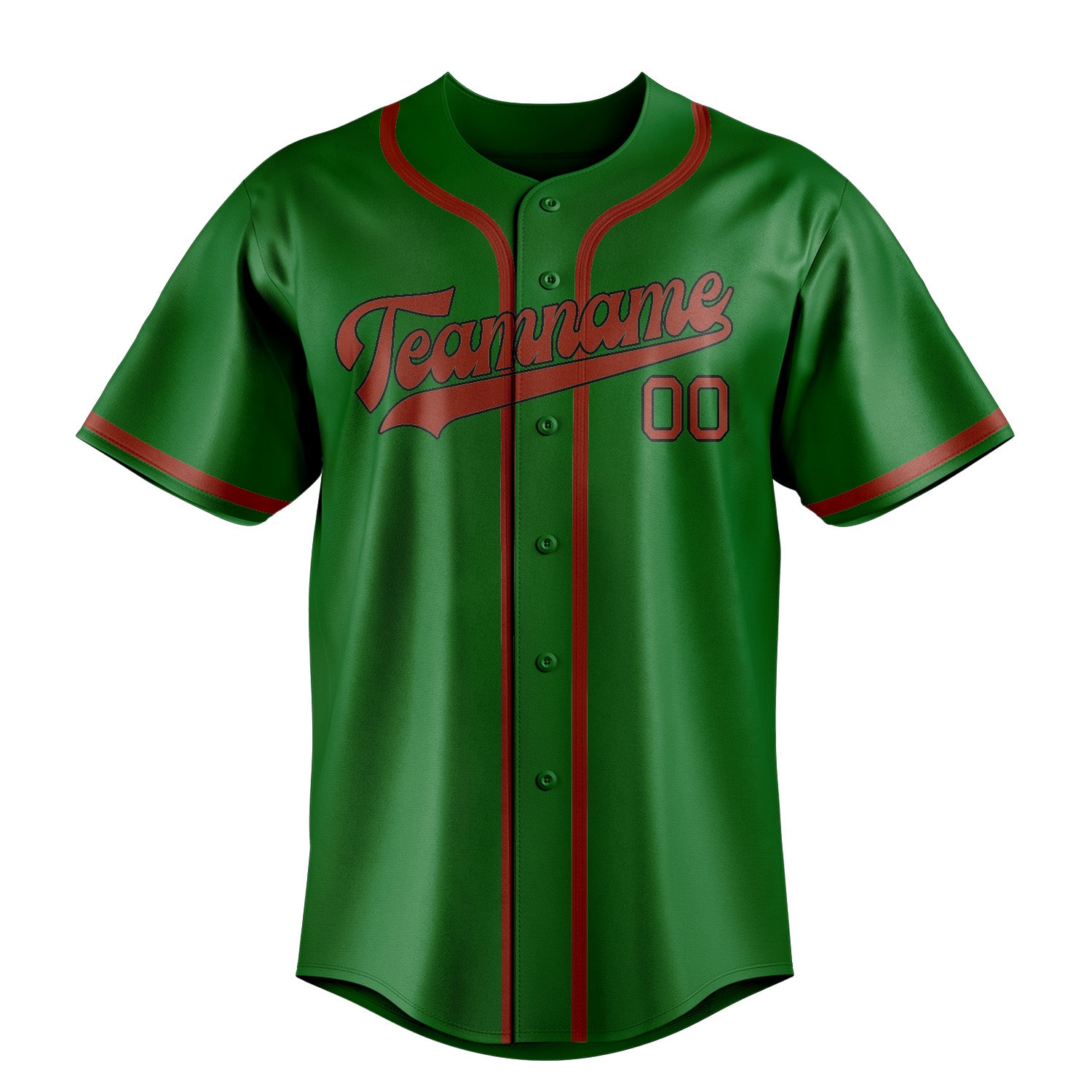 Benutzerdefiniertes Professionelles Smaragdgrün Korallenrot Baseballtrikot