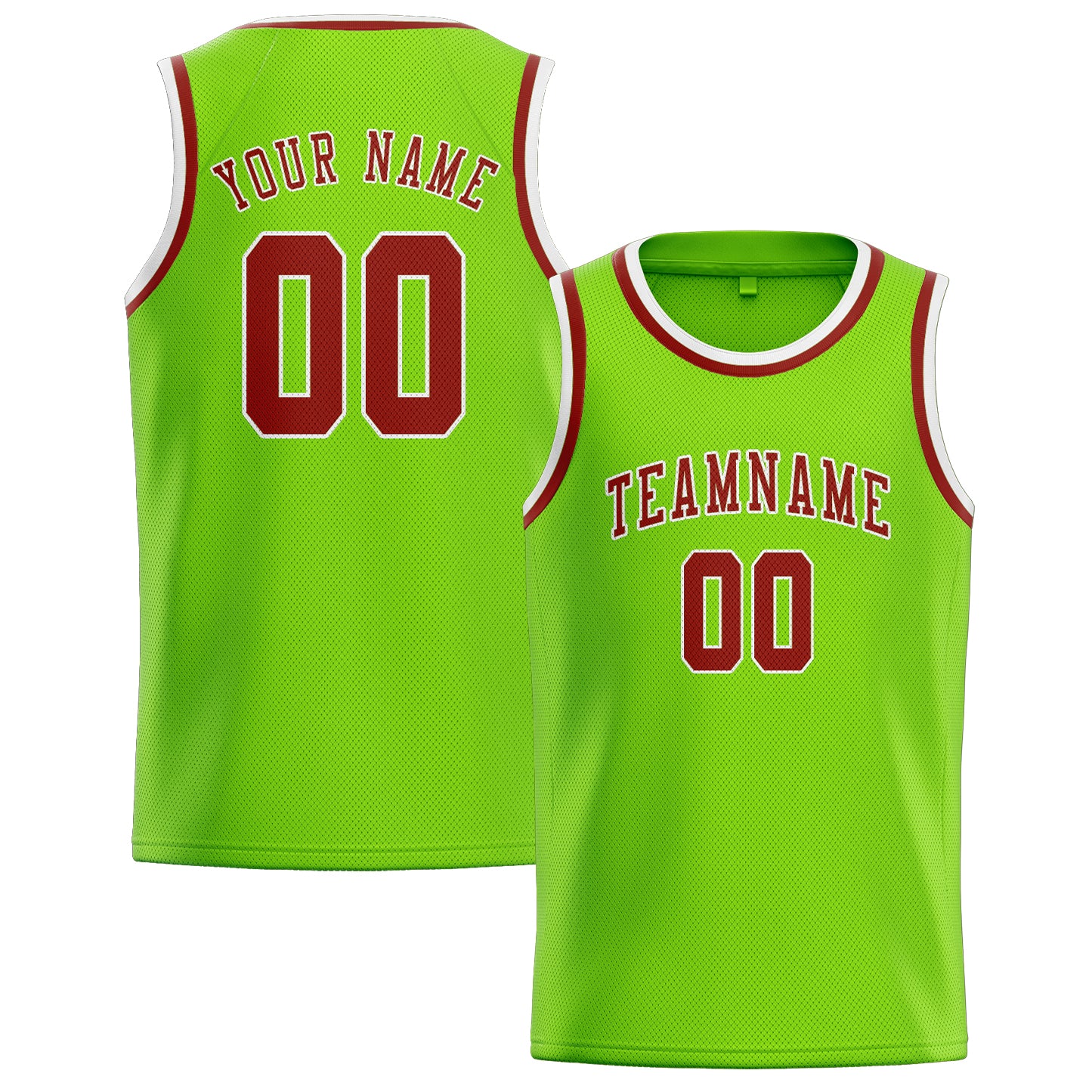 Benutzerdefiniertes Professionelles Smaragdgrün Korallenrot Basketballtrikot