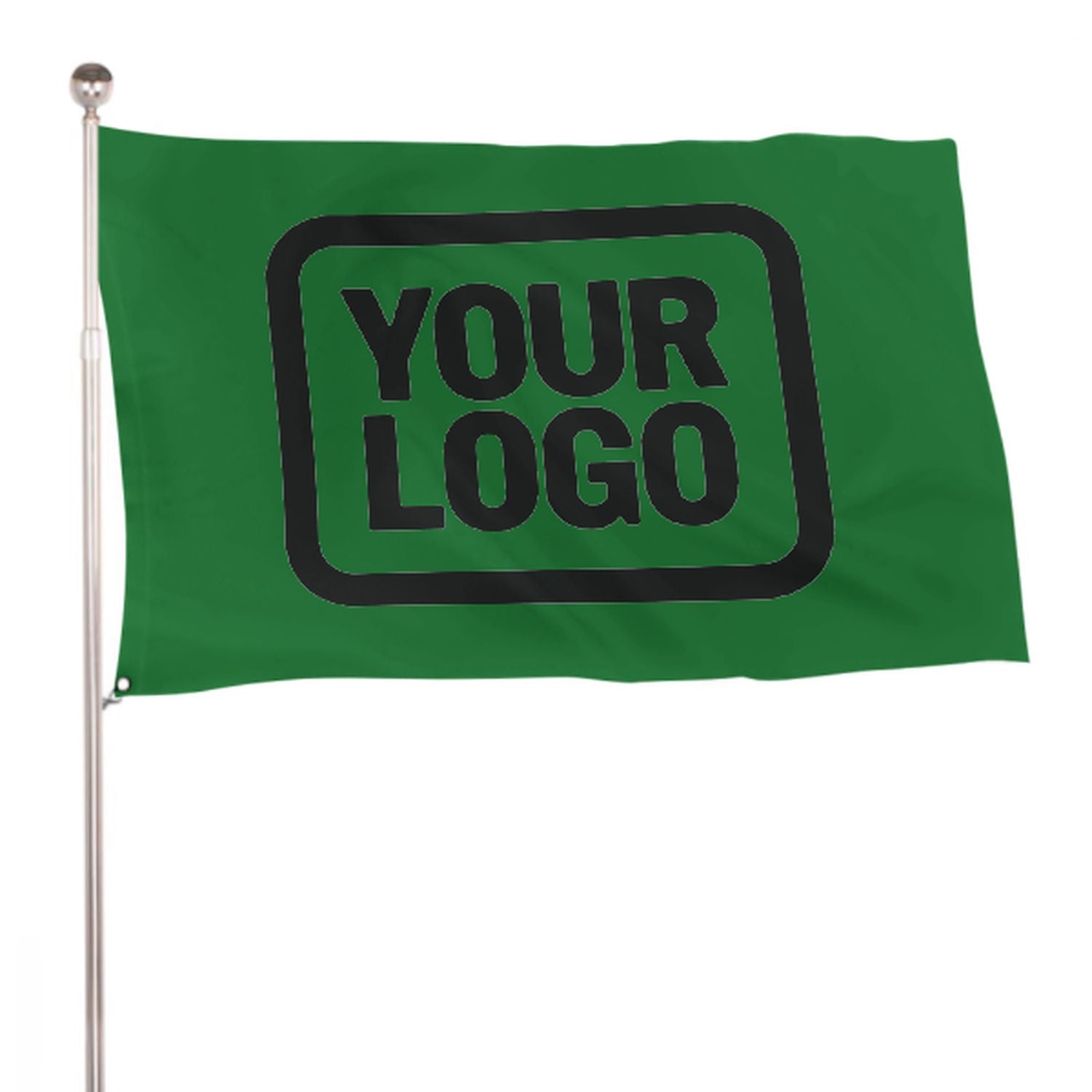 Maßgeschneidertes Smaragdgrün Schwarz Flagge