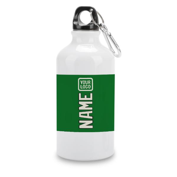 Maßgeschneidertes Smaragdgrün Beige Sportflasche