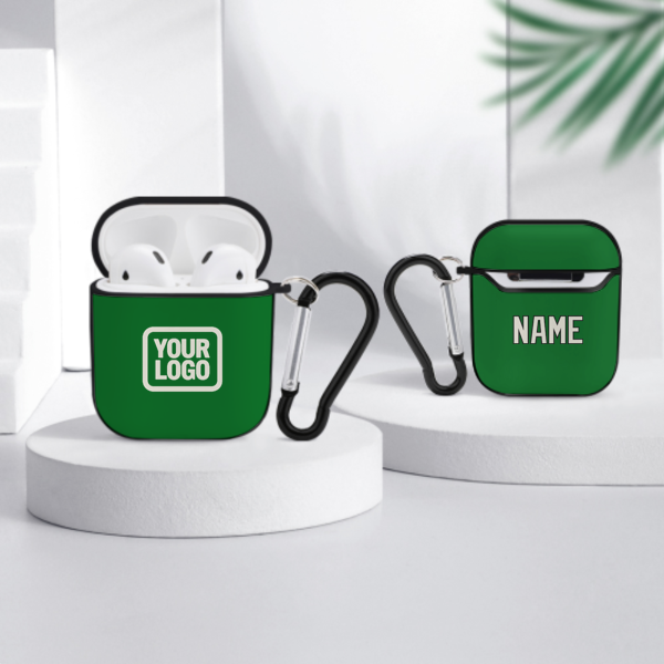 Maßgeschneidertes Smaragdgrün Beige AirPods-Hülle