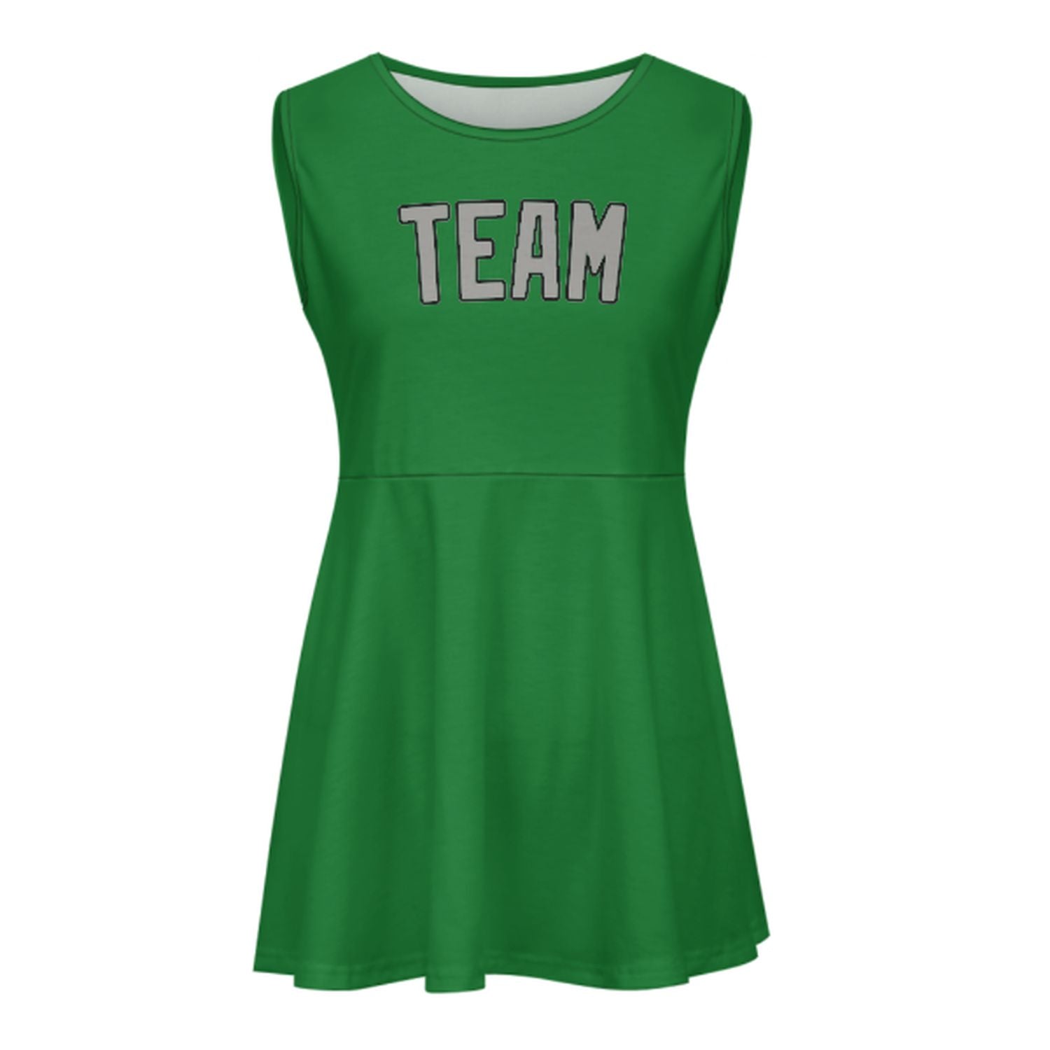 Maßgeschneidertes Smaragdgrün Grau Cheerleader-Kleid