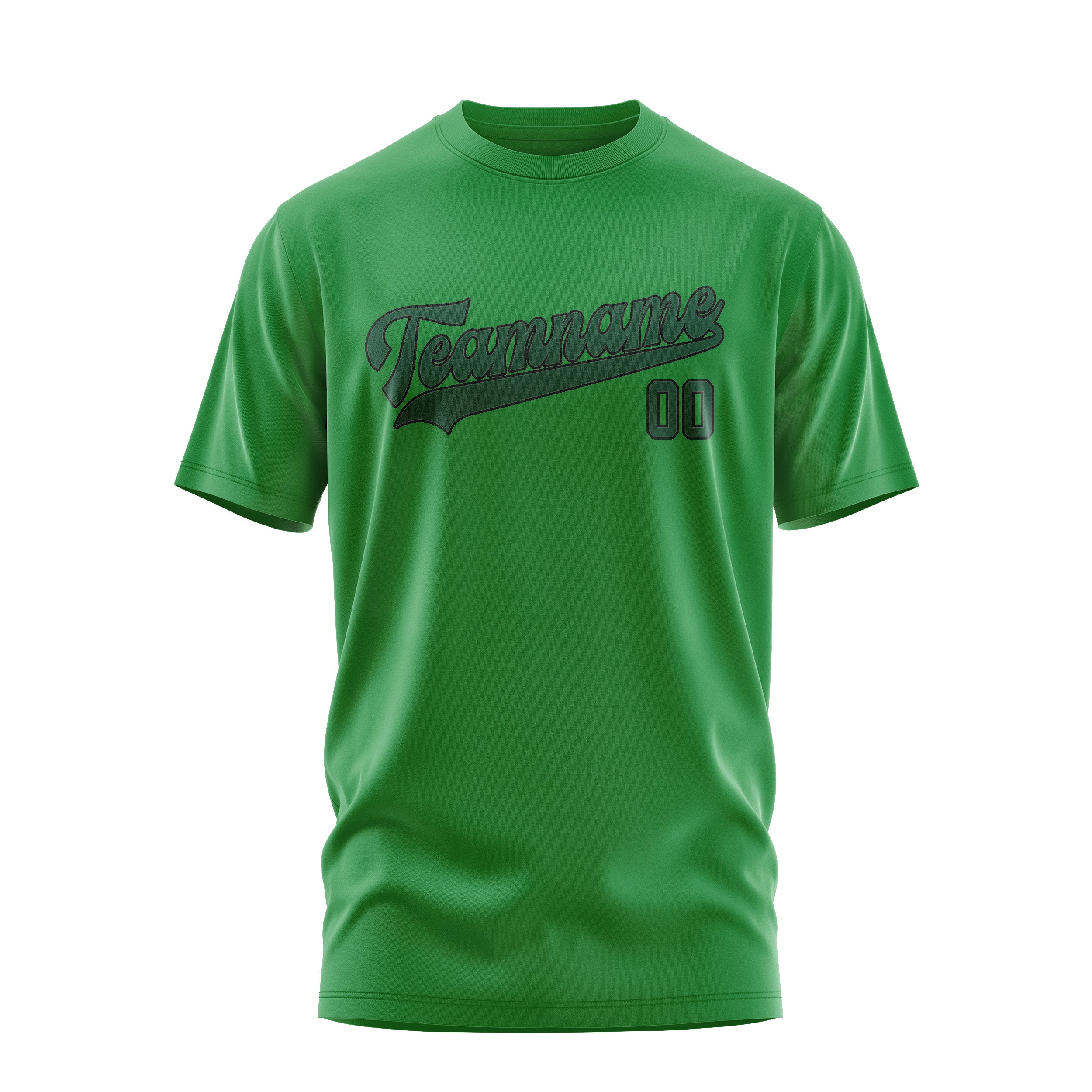 Maßgeschneidertes Smaragdgrün Moosgrün T-Shirt