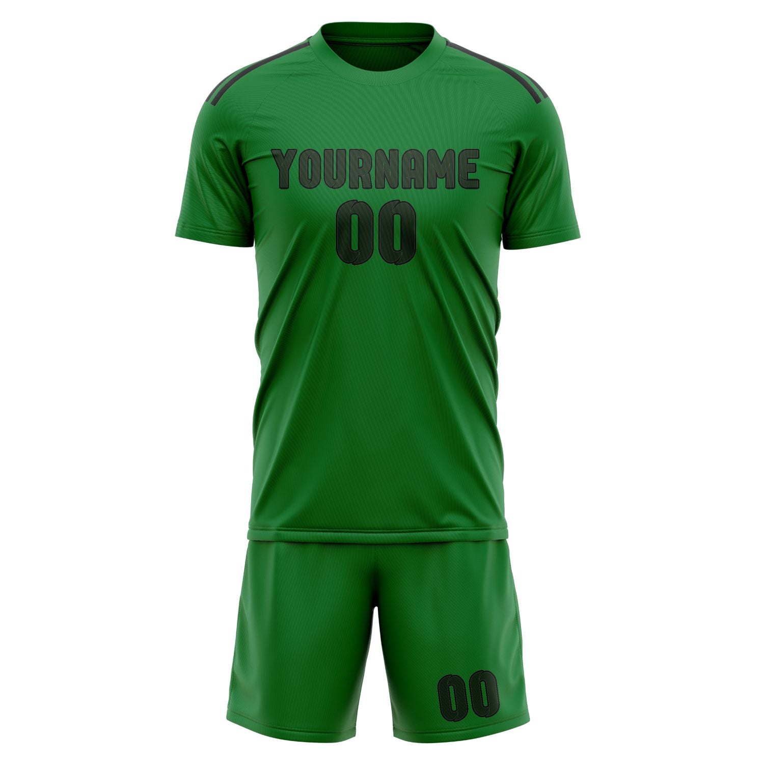 Maßgeschneidertes Professionelles Smaragdgrün Tannengrün Fußballtrikot-Set