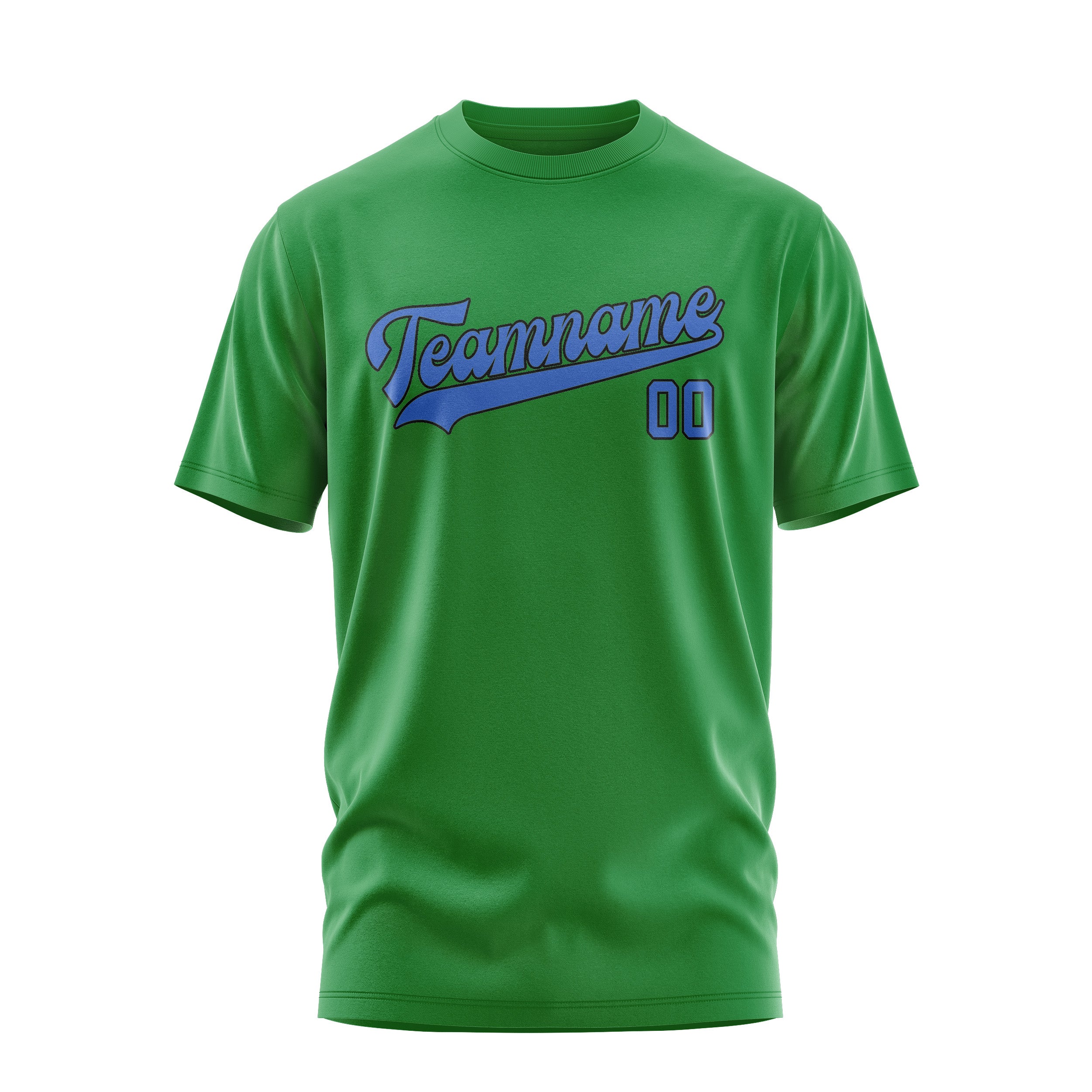 Maßgeschneidertes Smaragdgrün Himmelblau T-Shirt