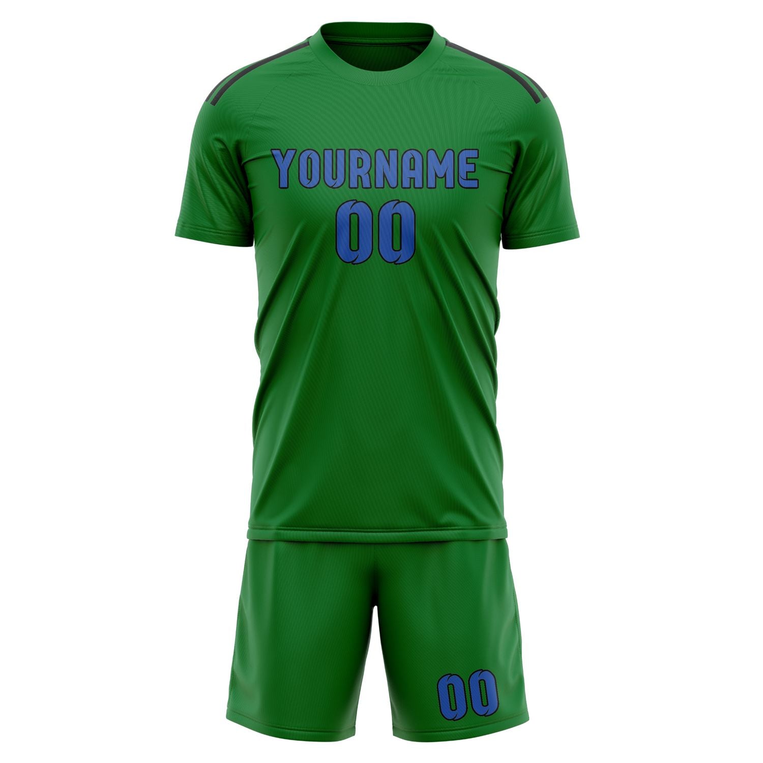 Maßgeschneidertes Professionelles Smaragdgrün Himmelblau Fußballtrikot-Set