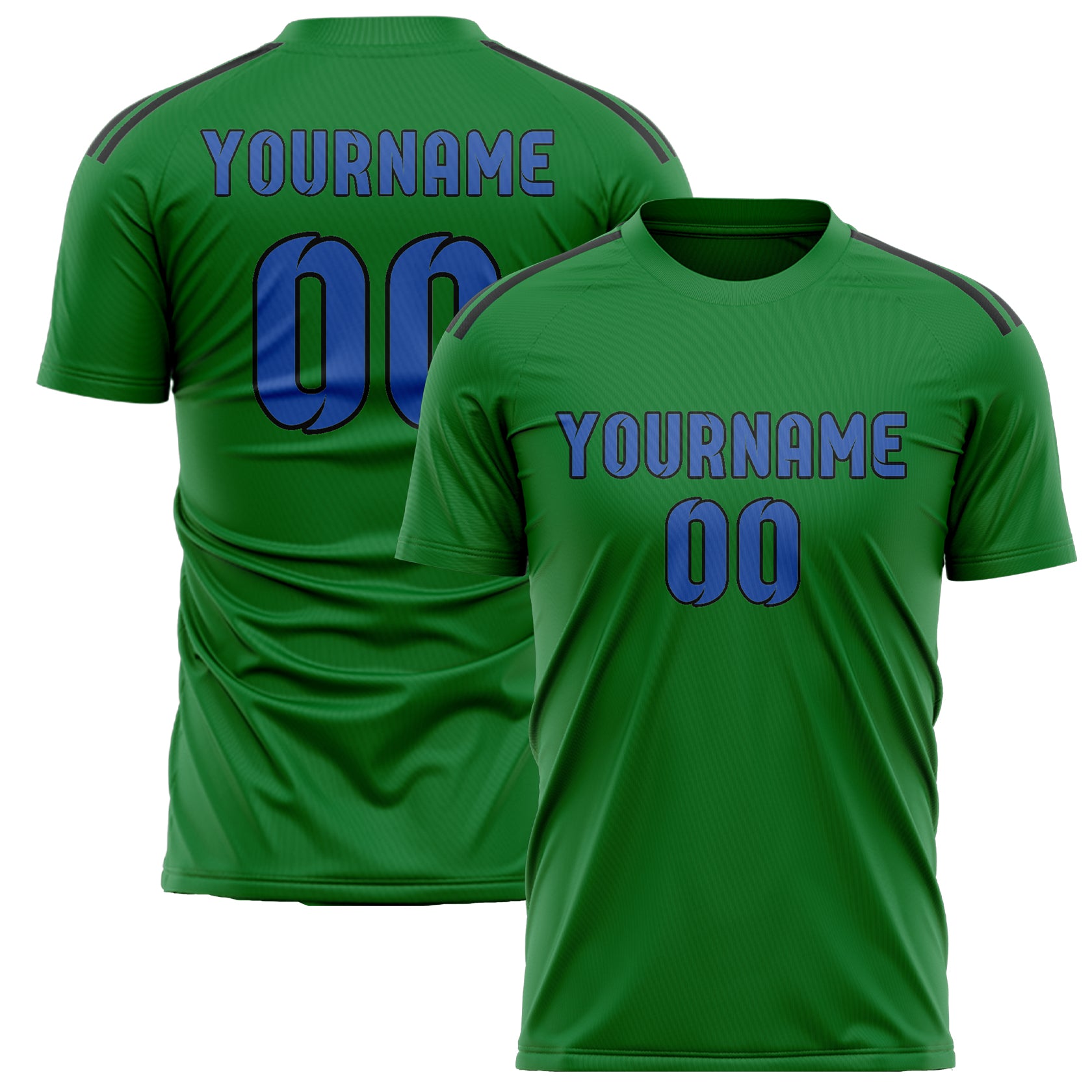 Benutzerdefiniertes Professionelles Smaragdgrün Himmelblau Fußballtrikot