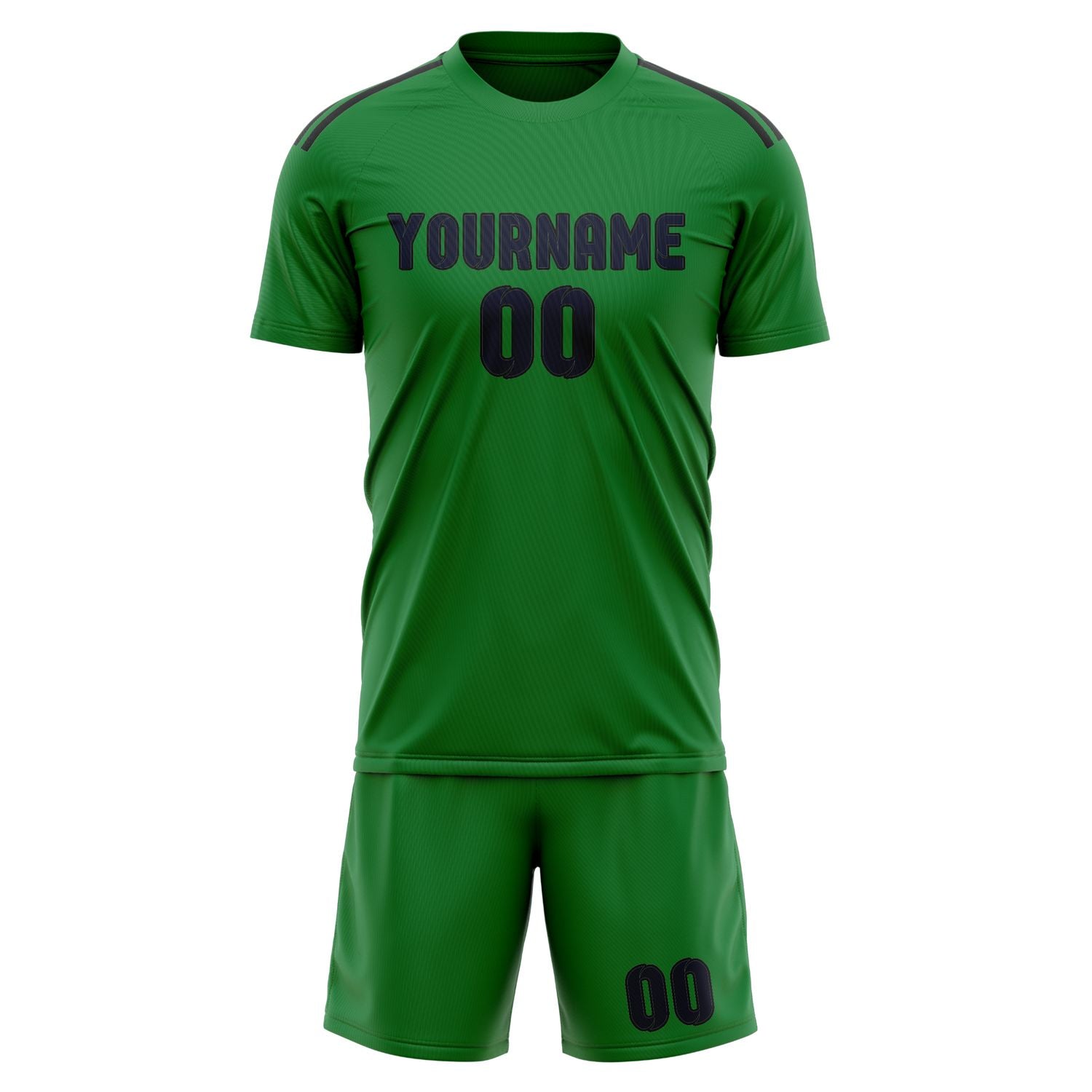 Maßgeschneidertes Professionelles Smaragdgrün Stahlblau Fußballtrikot-Set