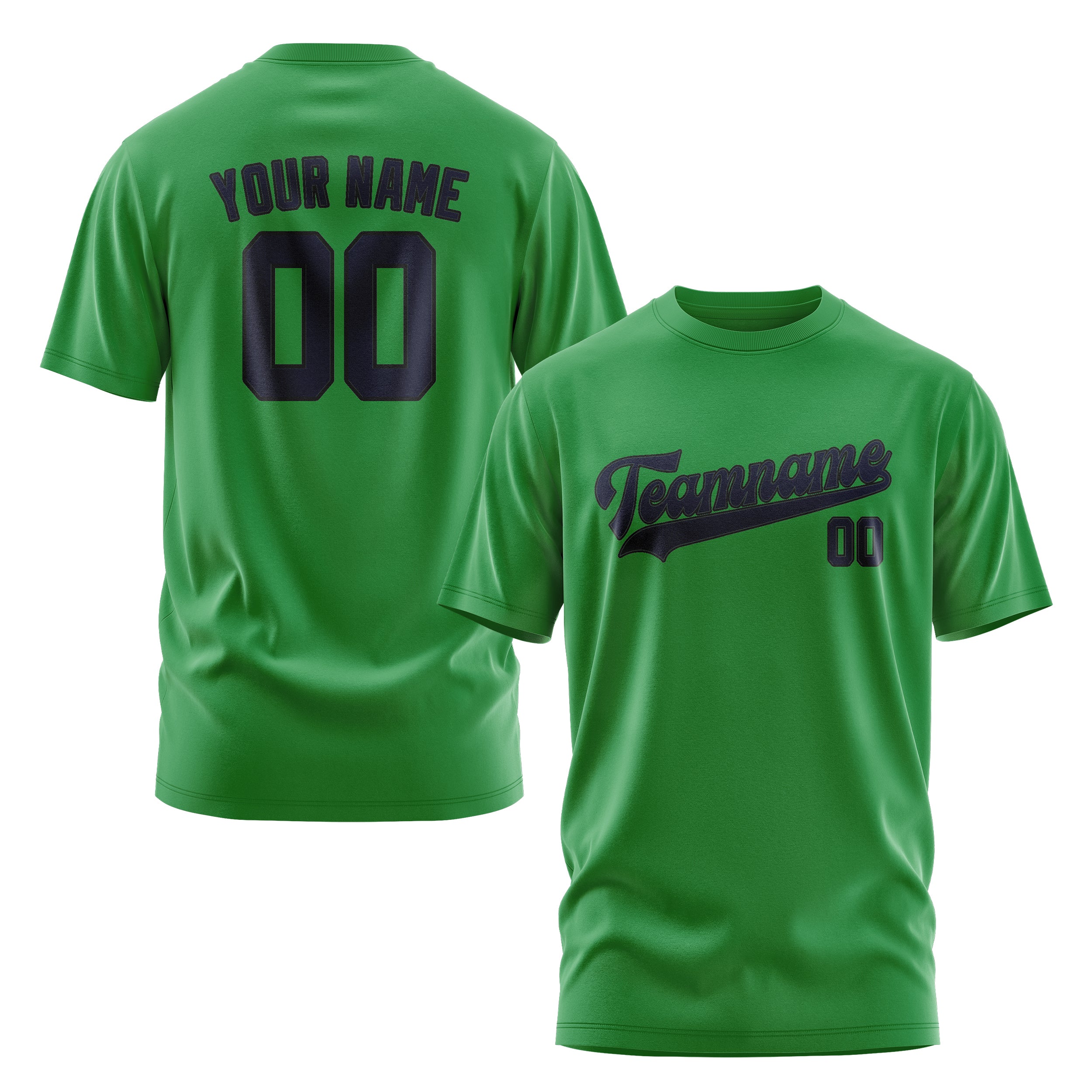 Maßgeschneidertes Smaragdgrün Stahlblau T-Shirt