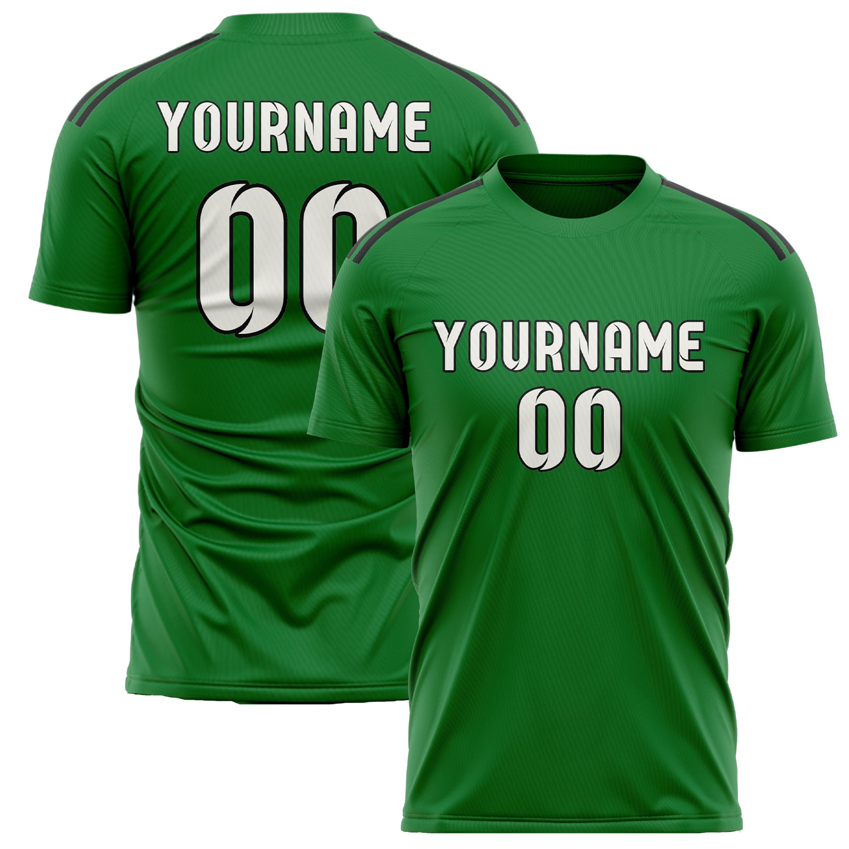 Benutzerdefiniertes Professionelles Smaragdgrün Weiß Fußballtrikot