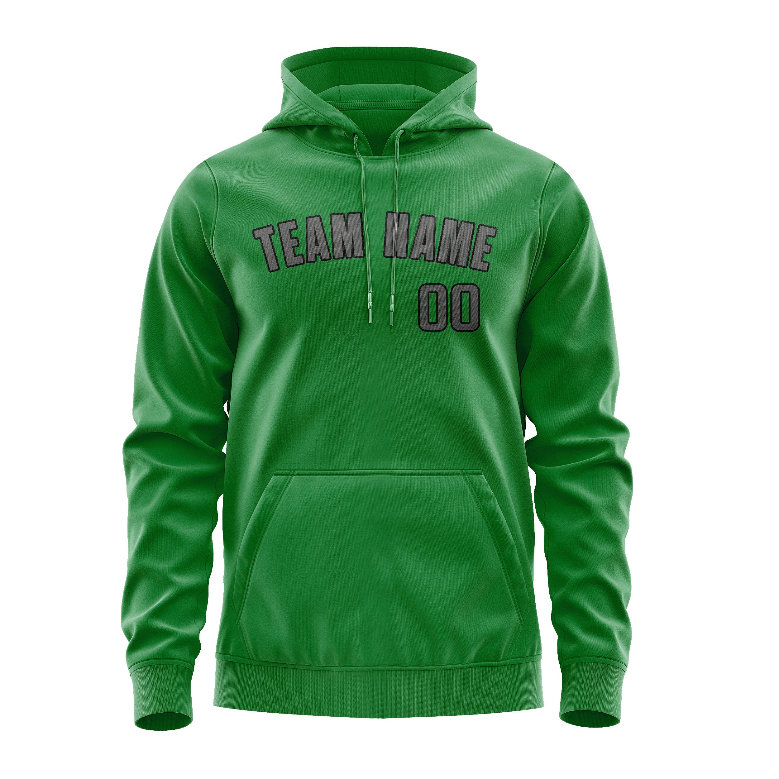 Maßgeschneidertes Smaragdgrün Dunkelgrau Hoodie