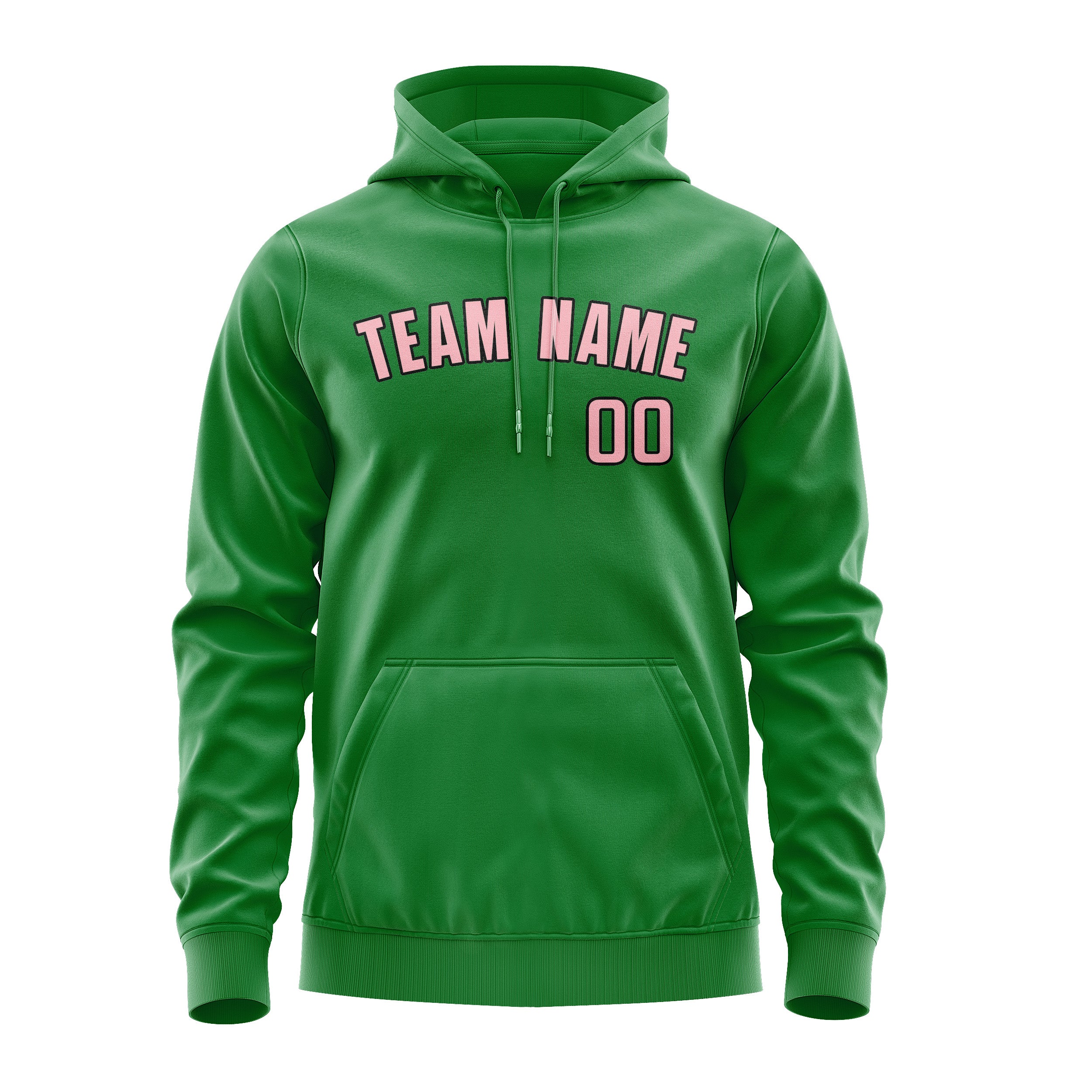Maßgeschneidertes Smaragdgrün Rosa Hoodie