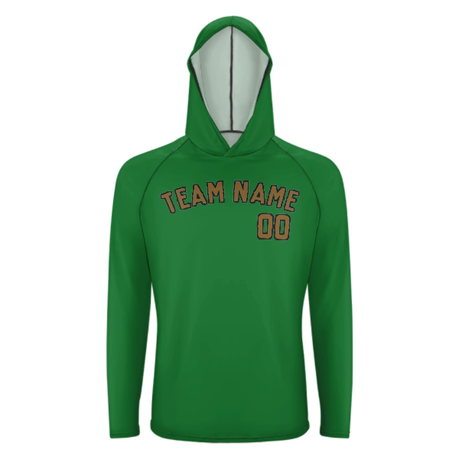 Maßgeschneidertes Smaragdgrün Khaki UV-Hoodie