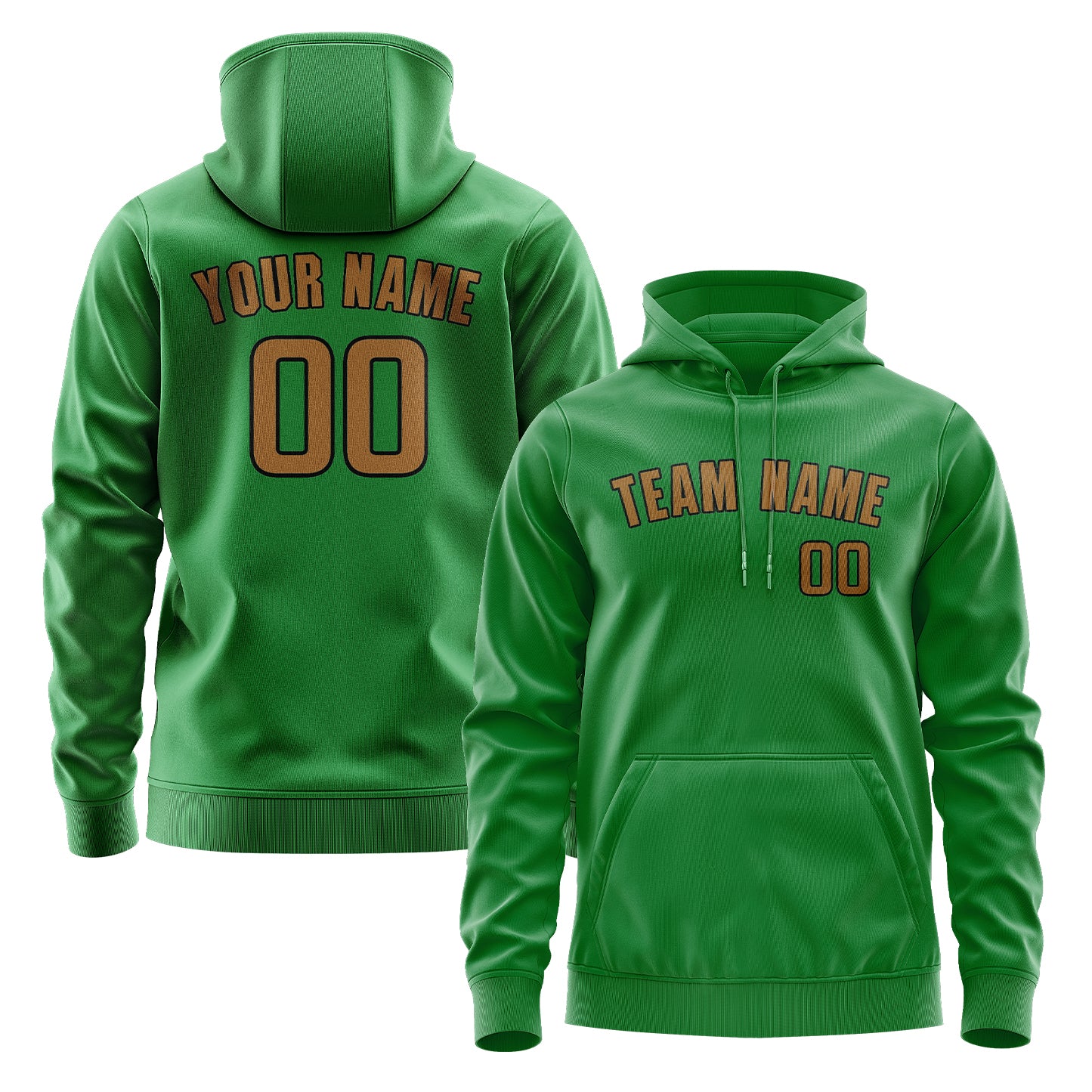 Maßgeschneidertes Smaragdgrün Khaki Hoodie