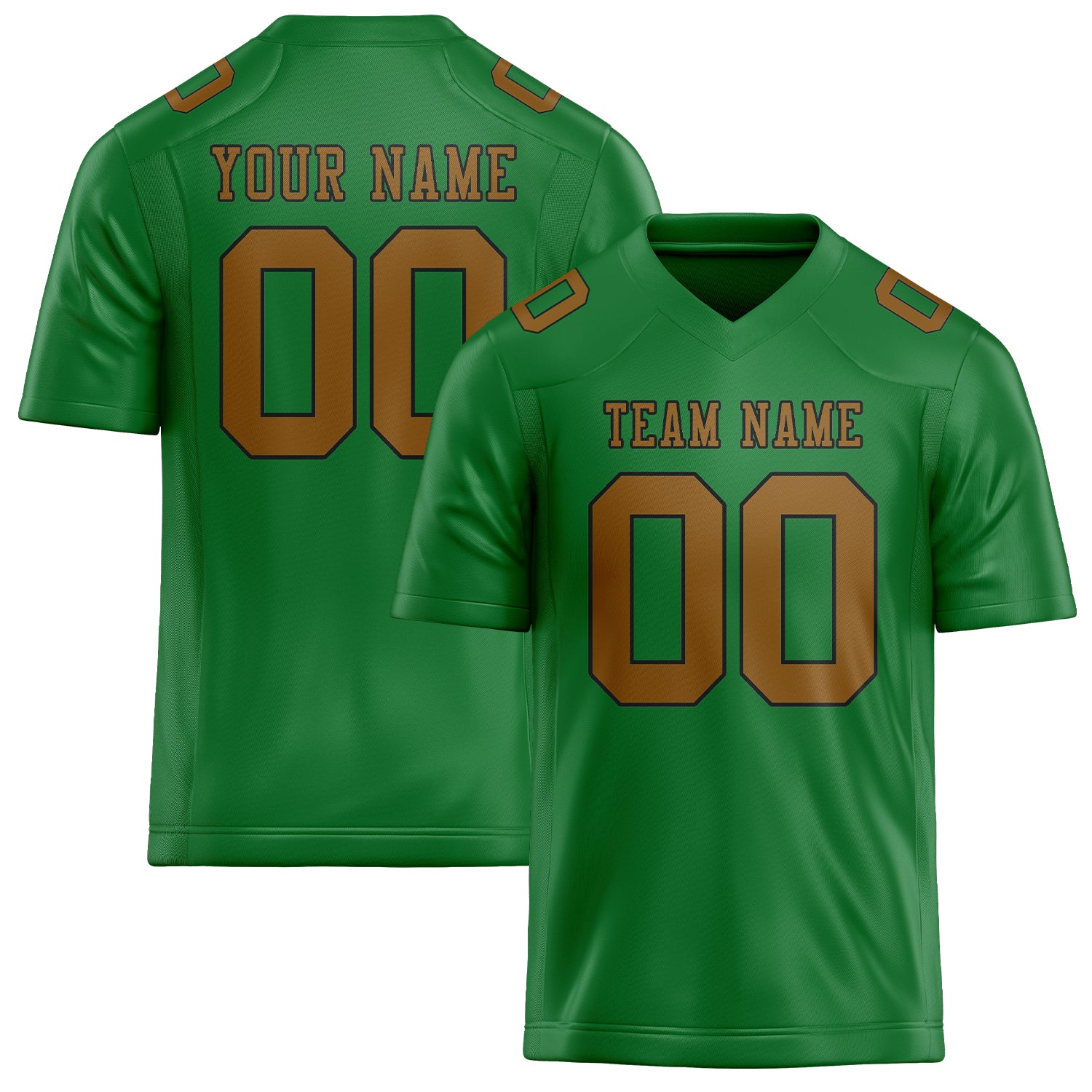 Maßgeschneidertes Professionelles Smaragdgrün Khaki Rugbytrikot