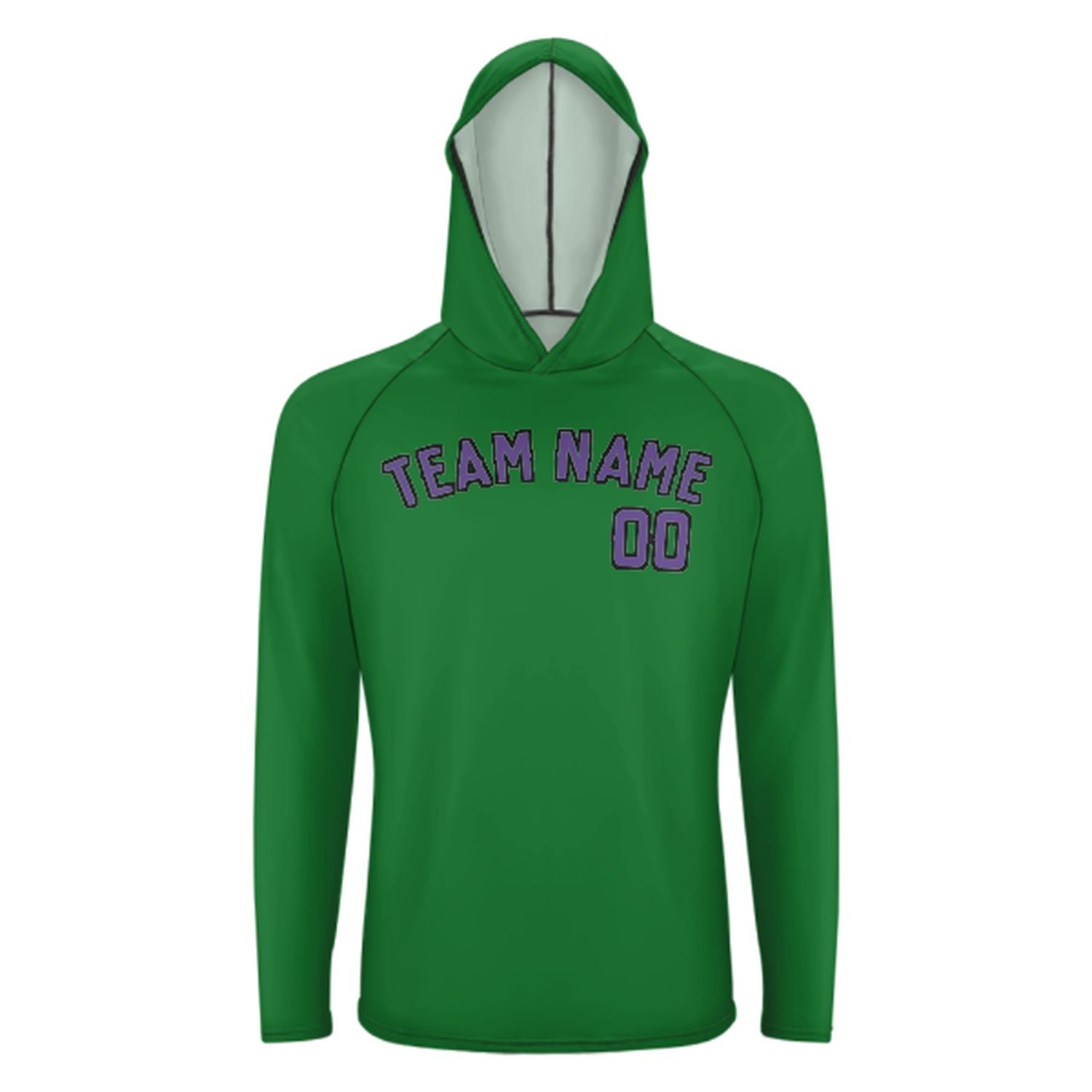 Maßgeschneidertes Smaragdgrün Lavendel UV-Hoodie