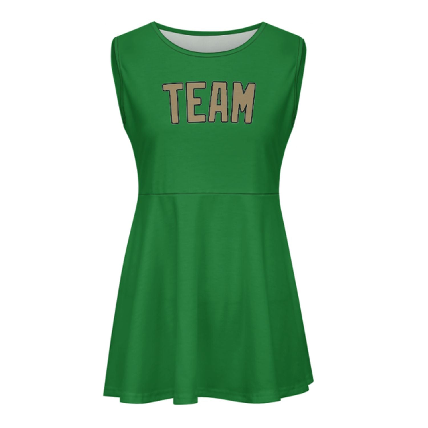 Maßgeschneidertes Smaragdgrün Hellkhaki Cheerleader-Kleid