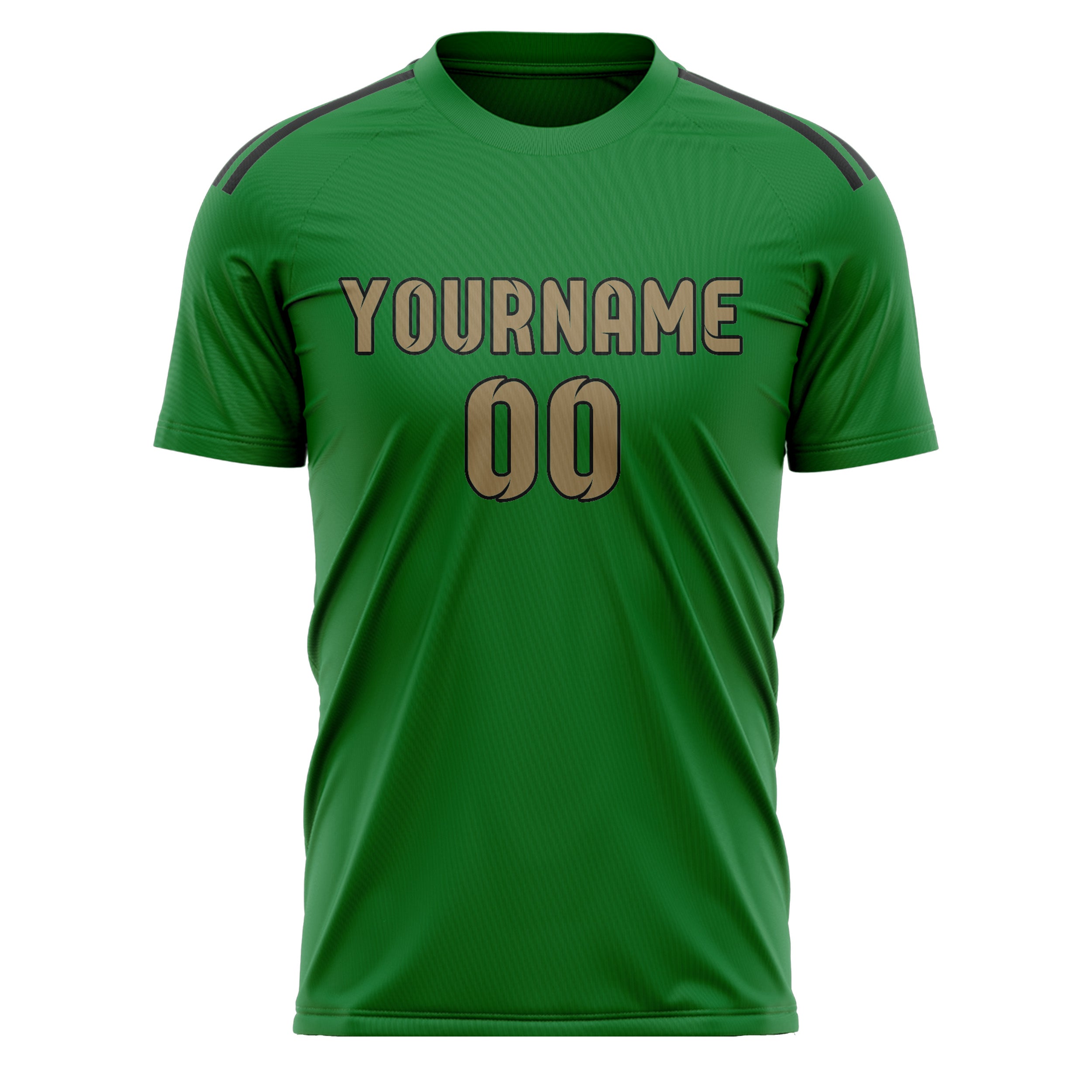Benutzerdefiniertes Professionelles Smaragdgrün Hellkhaki Fußballtrikot